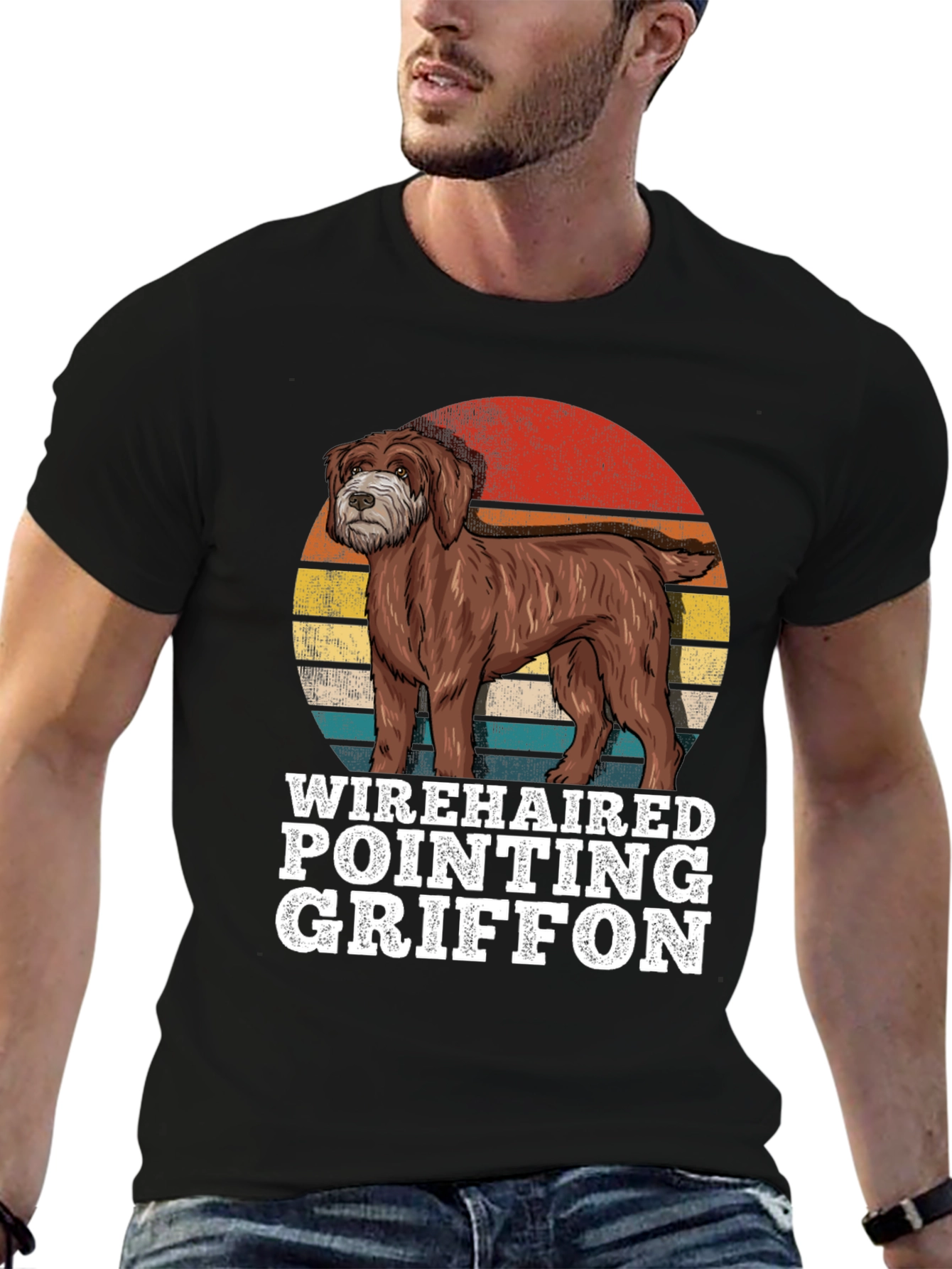 Wirehaired Pointing Griffon Retro T-Shirt