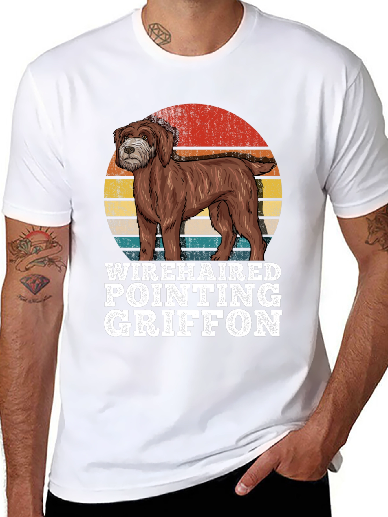 Wirehaired Pointing Griffon Retro T-Shirt