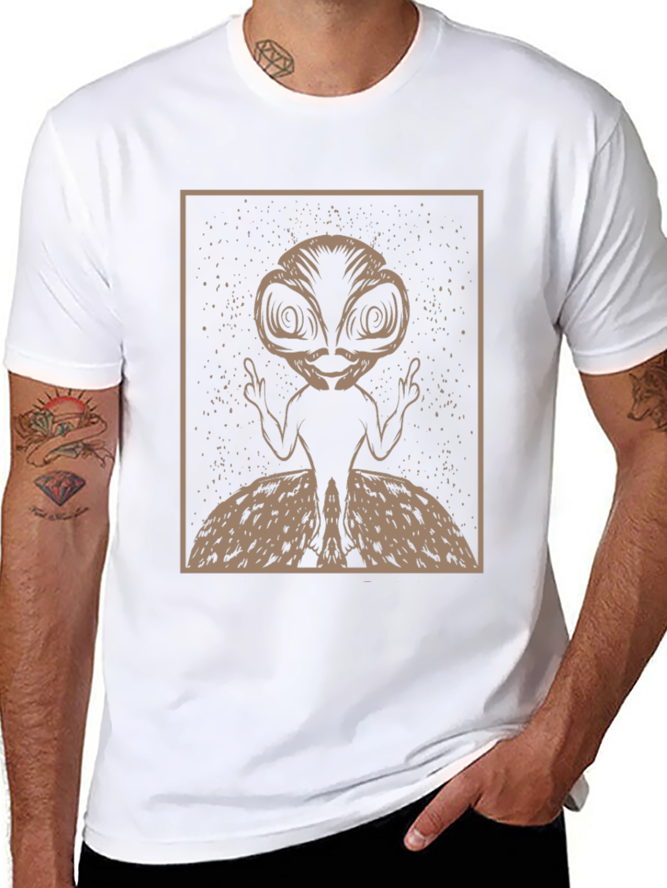 Alien Graphic Tee - Unique Space Design
