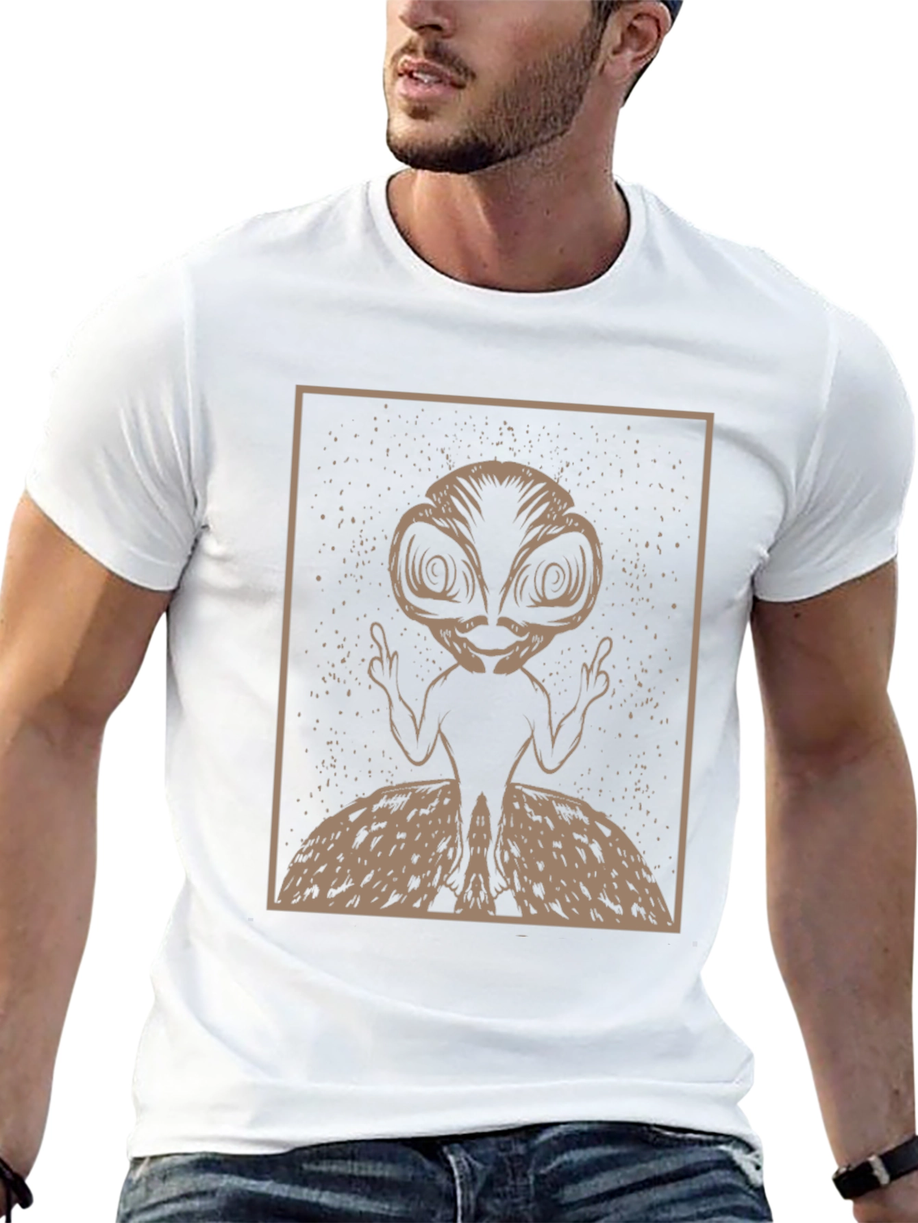 Alien Graphic Tee - Unique Space Design