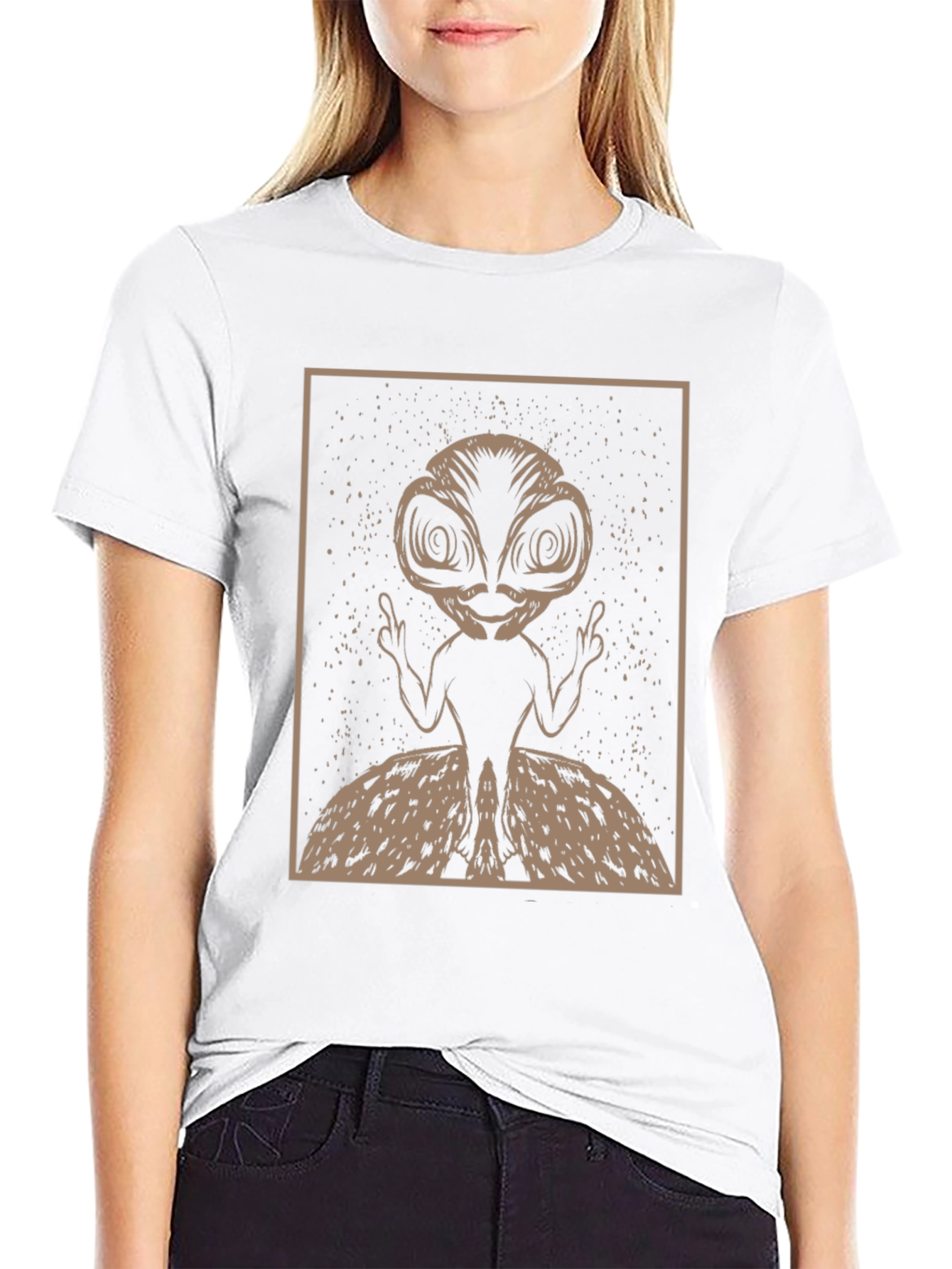 Alien Graphic Tee - Unique Space Design