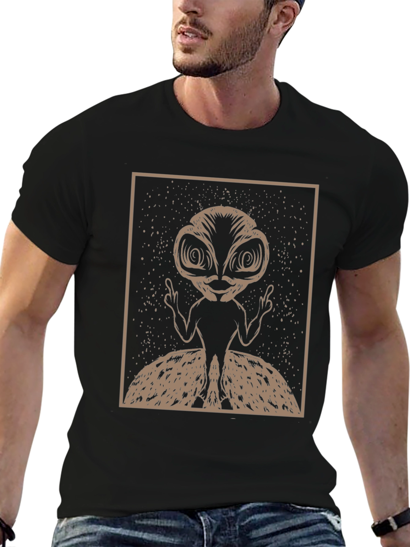 Alien Graphic Tee - Unique Space Design