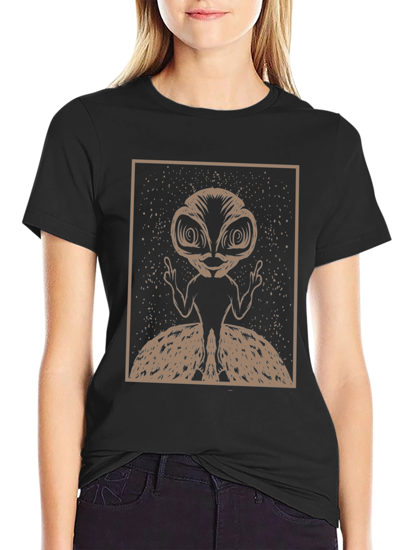 Alien Graphic Tee - Unique Space Design