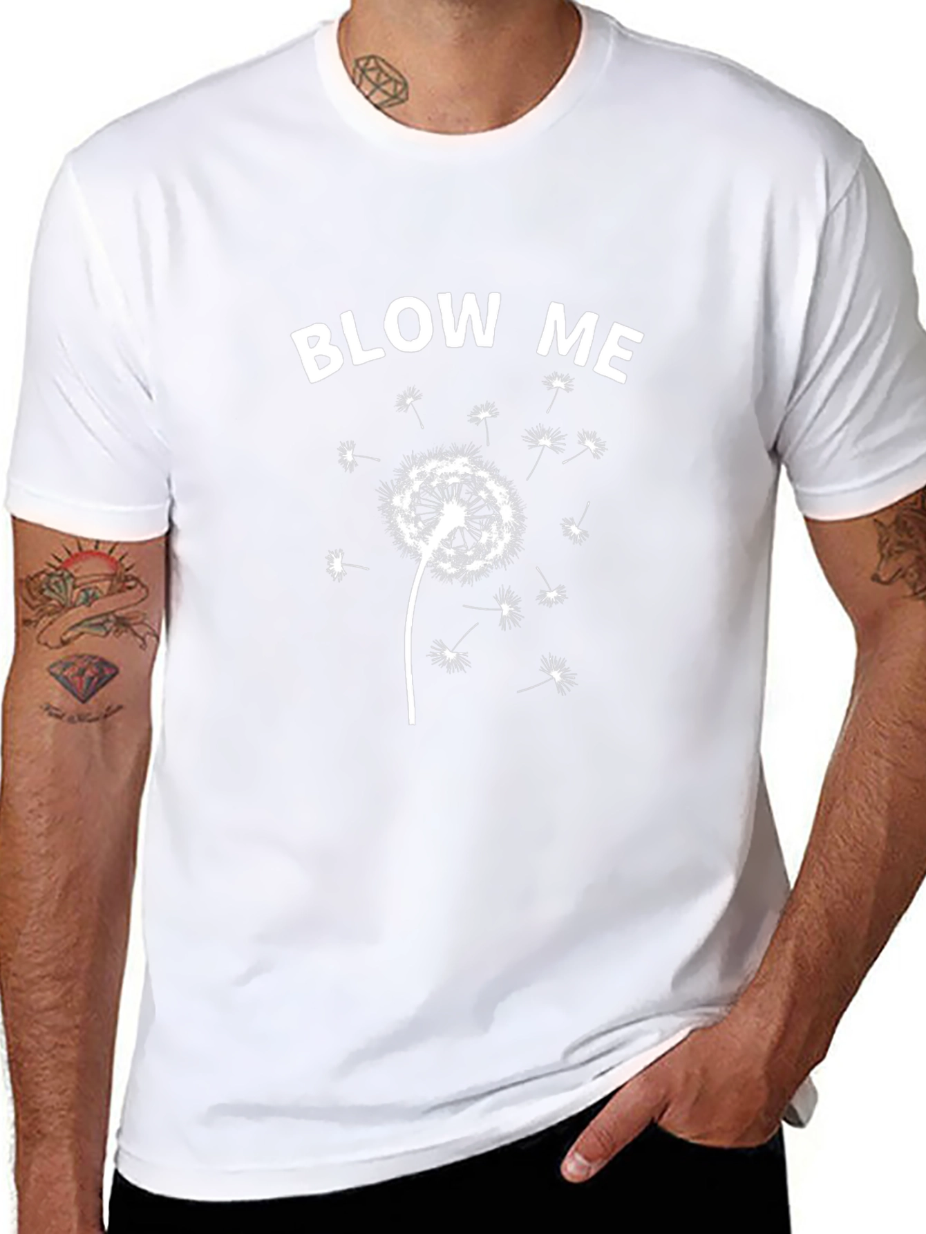 Blow Me Dandelion Graphic Tee