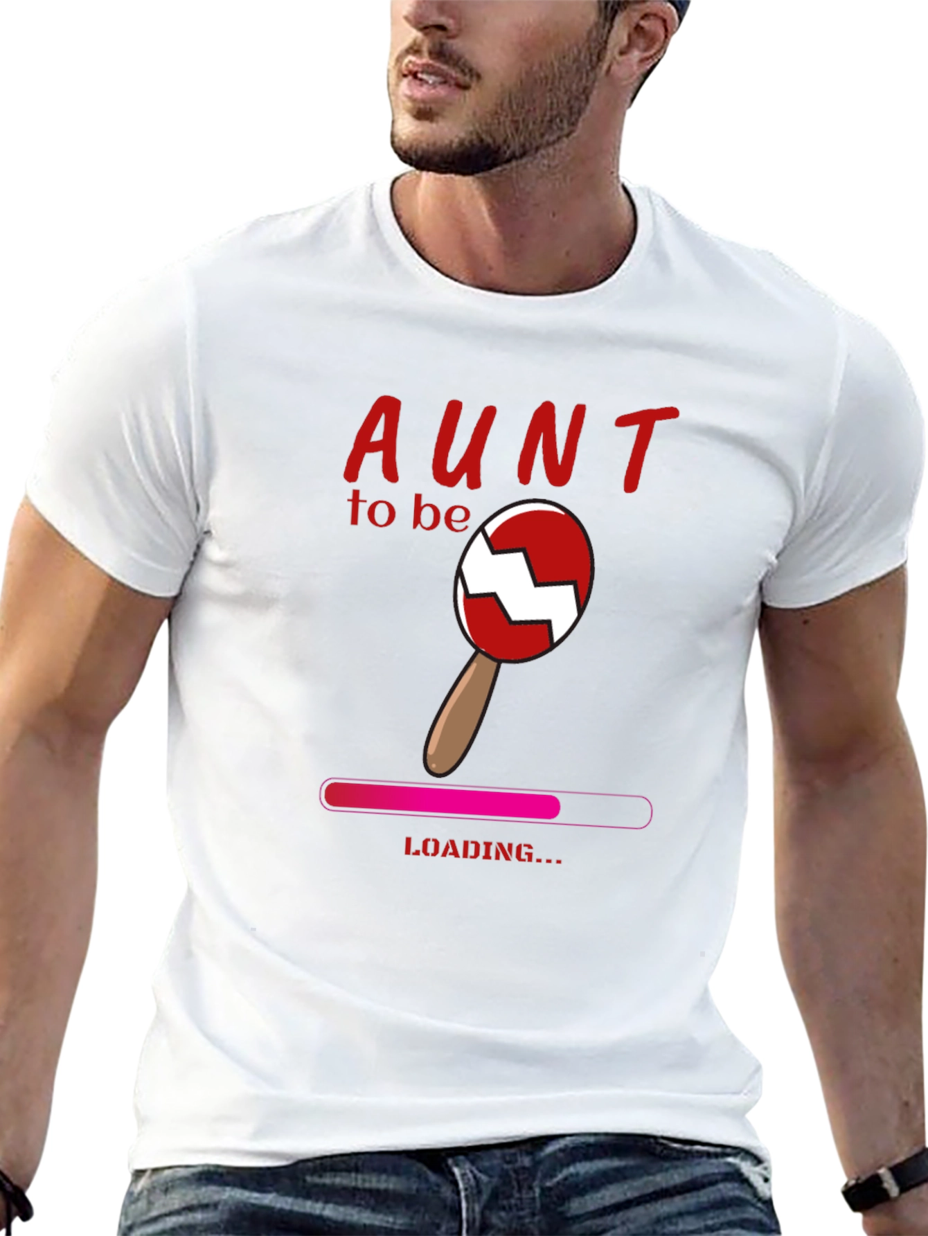 Aunt To Be Loading T-Shirt - Pregnancy Announcement
