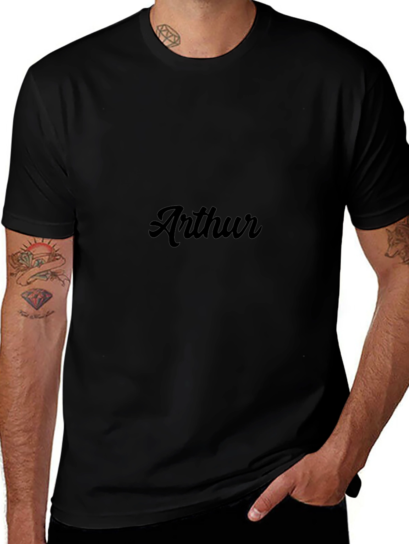 Arthur Graphic Tee - Stylish Black T-Shirt