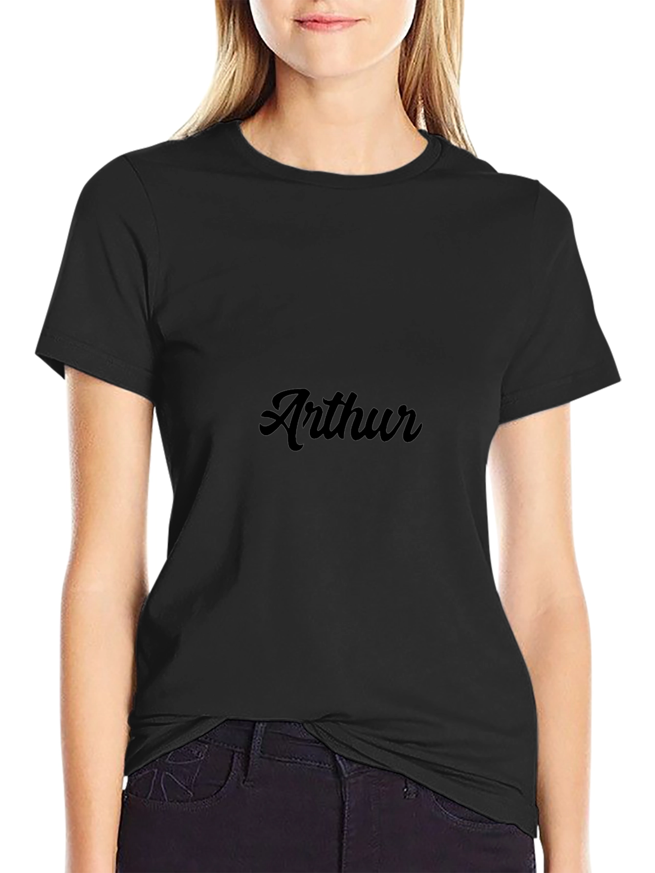 Arthur Graphic Tee - Stylish Black T-Shirt