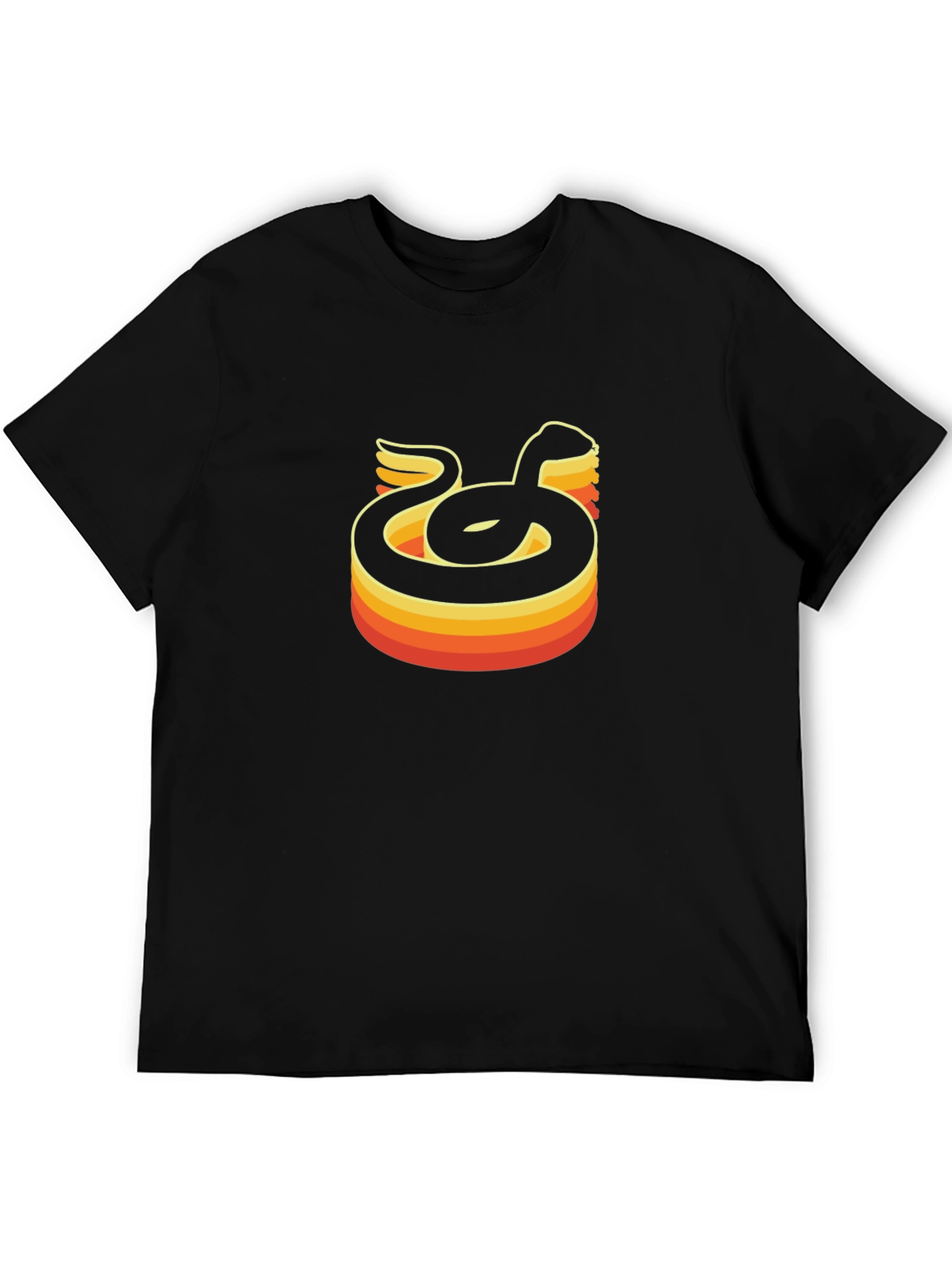 Retro Snake Graphic Tee - Black T-Shirt