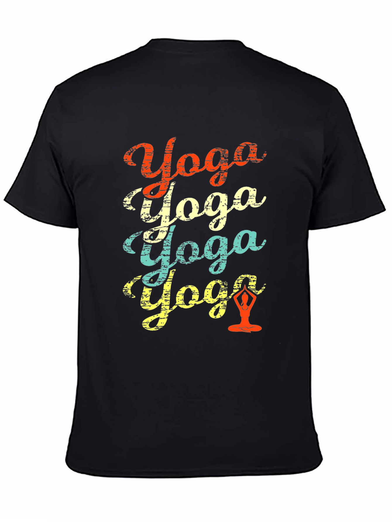 Retro Yoga Graphic Tee - Relaxed Fit