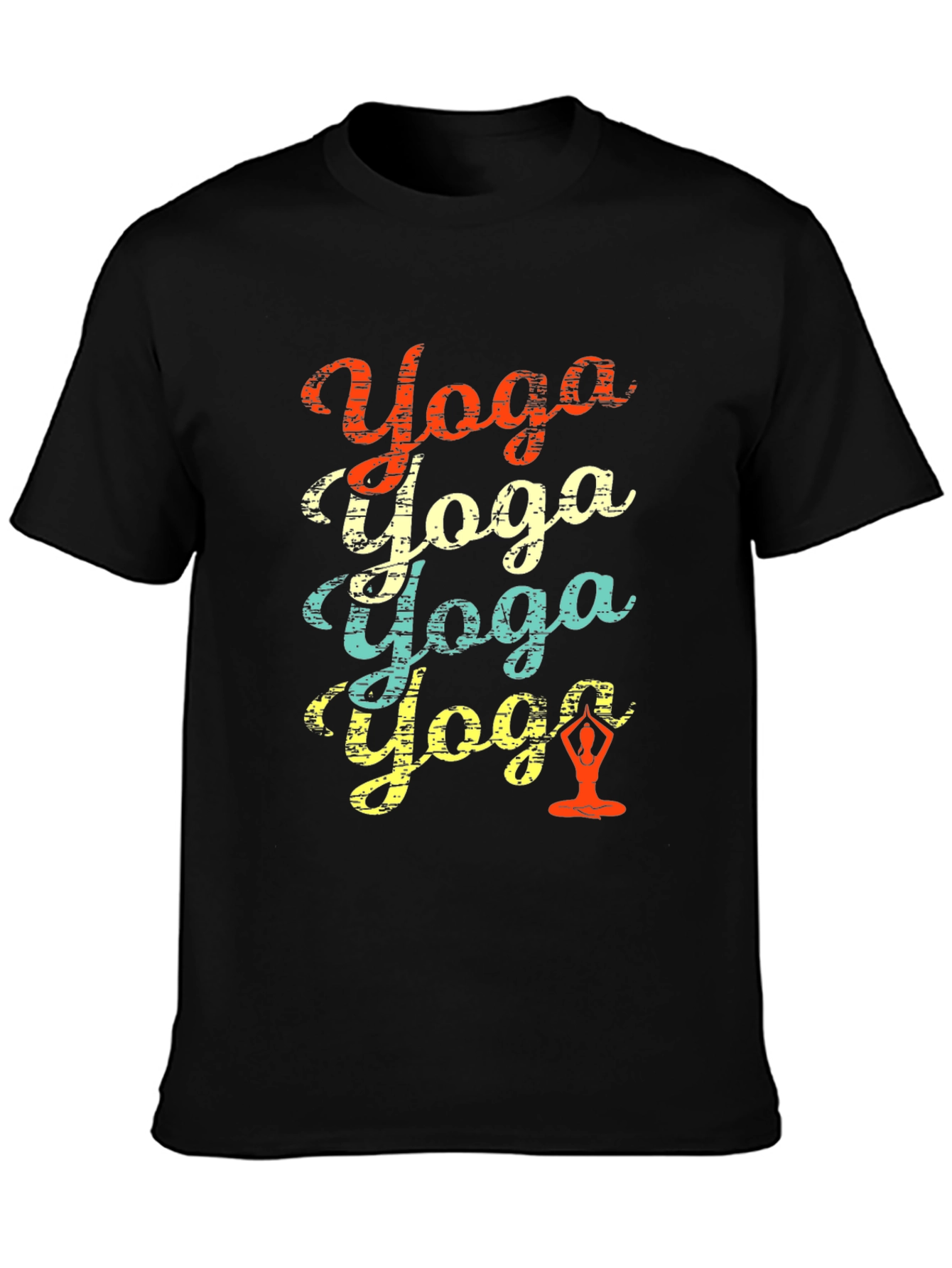 Retro Yoga Graphic Tee - Relaxed Fit