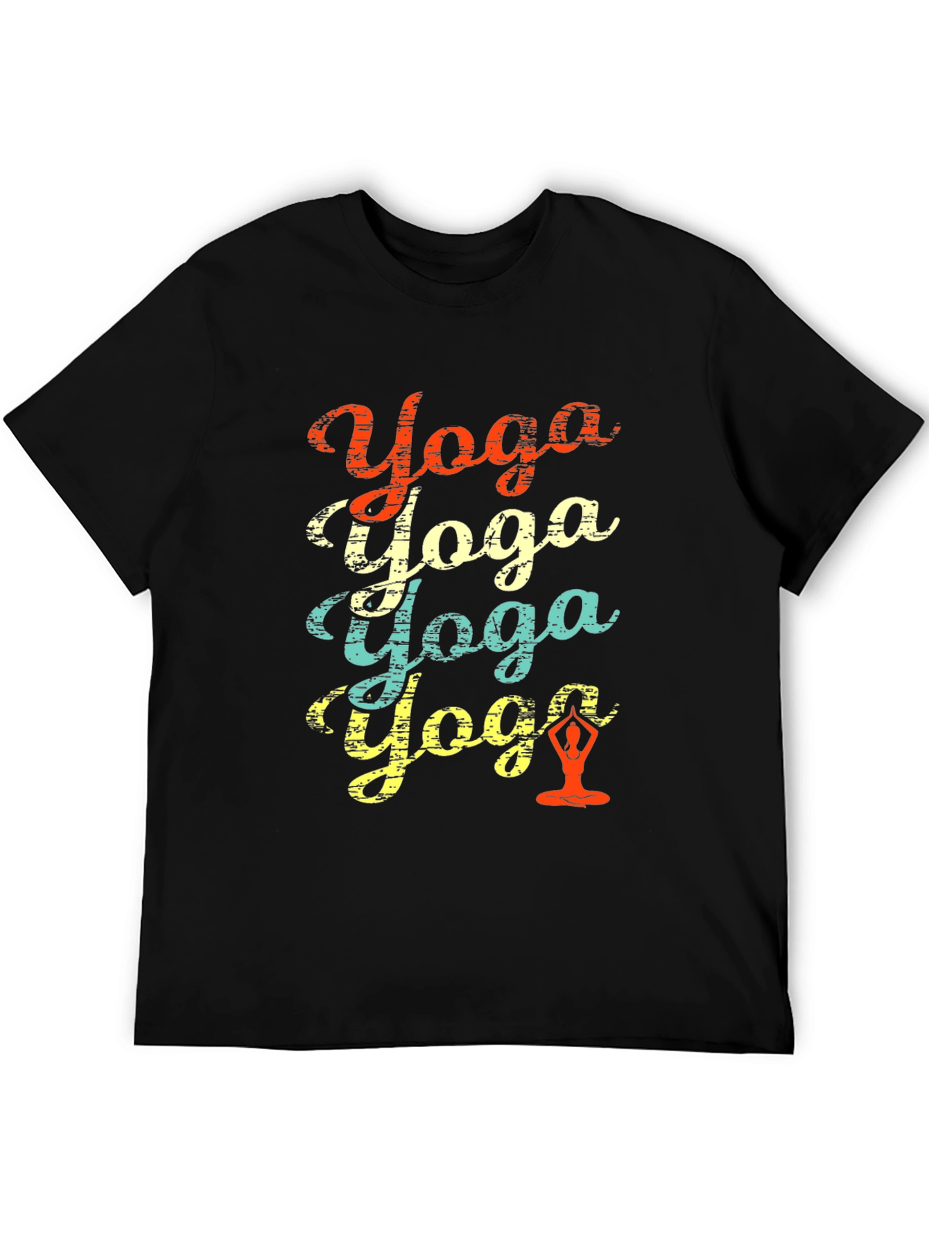 Retro Yoga Graphic Tee - Relaxed Fit