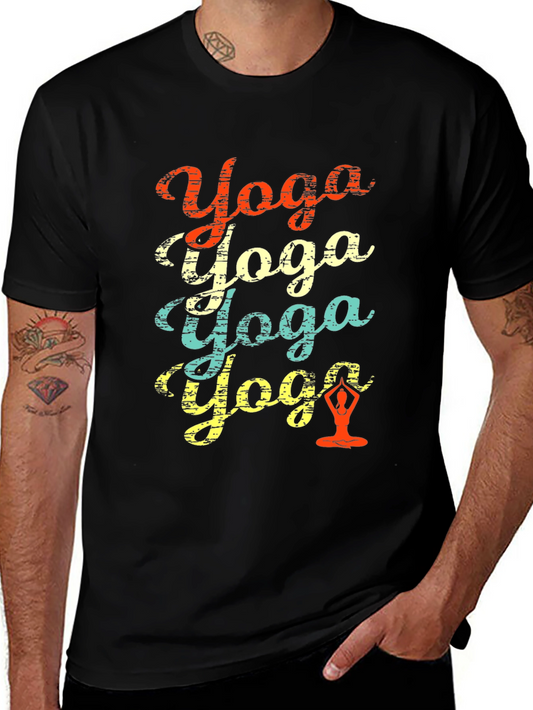 Retro Yoga Graphic Tee - Relaxed Fit