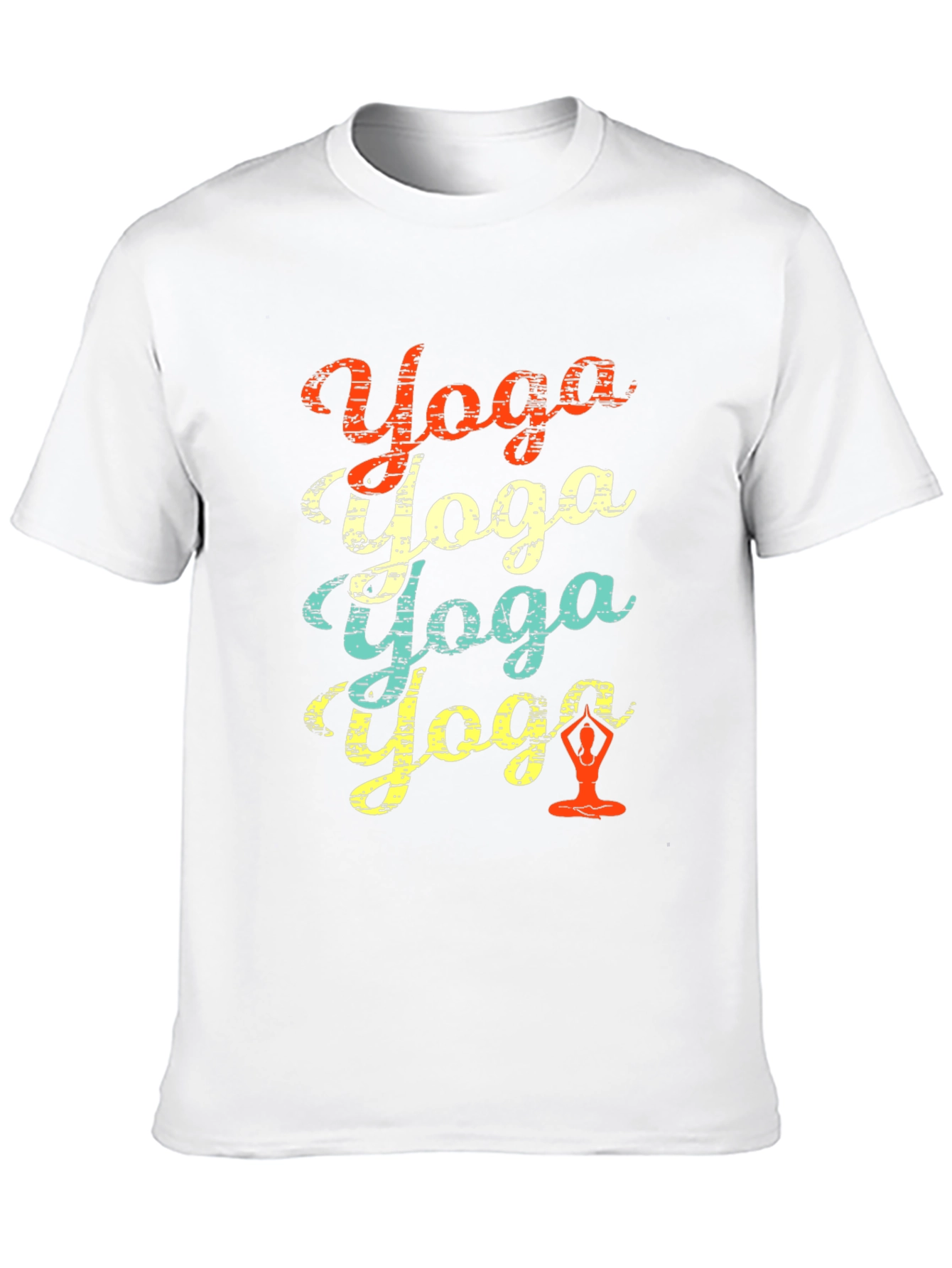 Retro Yoga Graphic Tee - Relaxed Fit