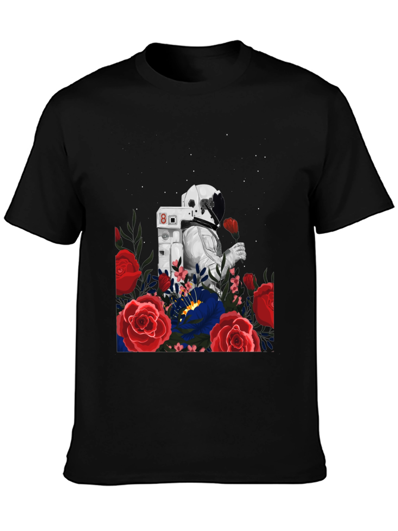 Astronaut and Roses Graphic Tee - Unisex