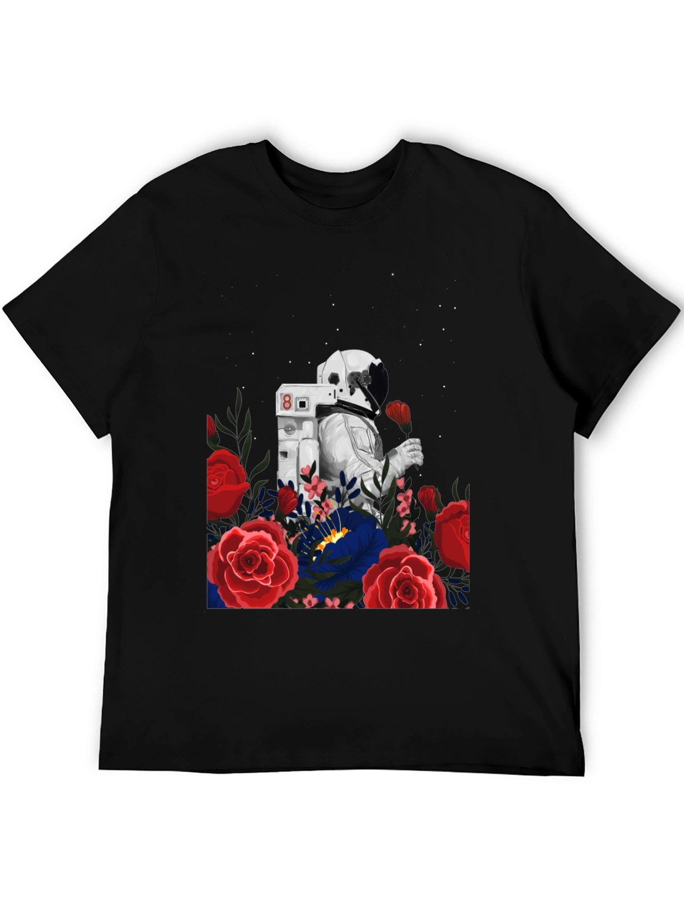 Astronaut and Roses Graphic Tee - Unisex