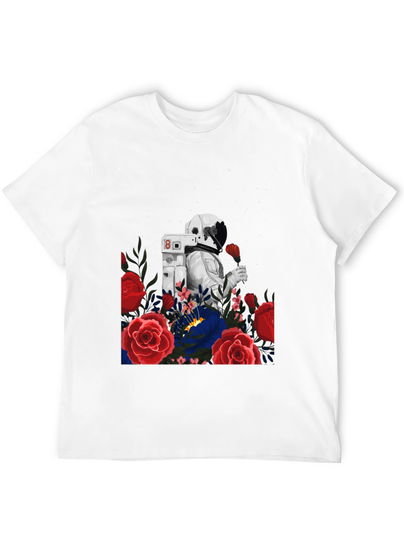 Astronaut and Roses Graphic Tee - Unisex