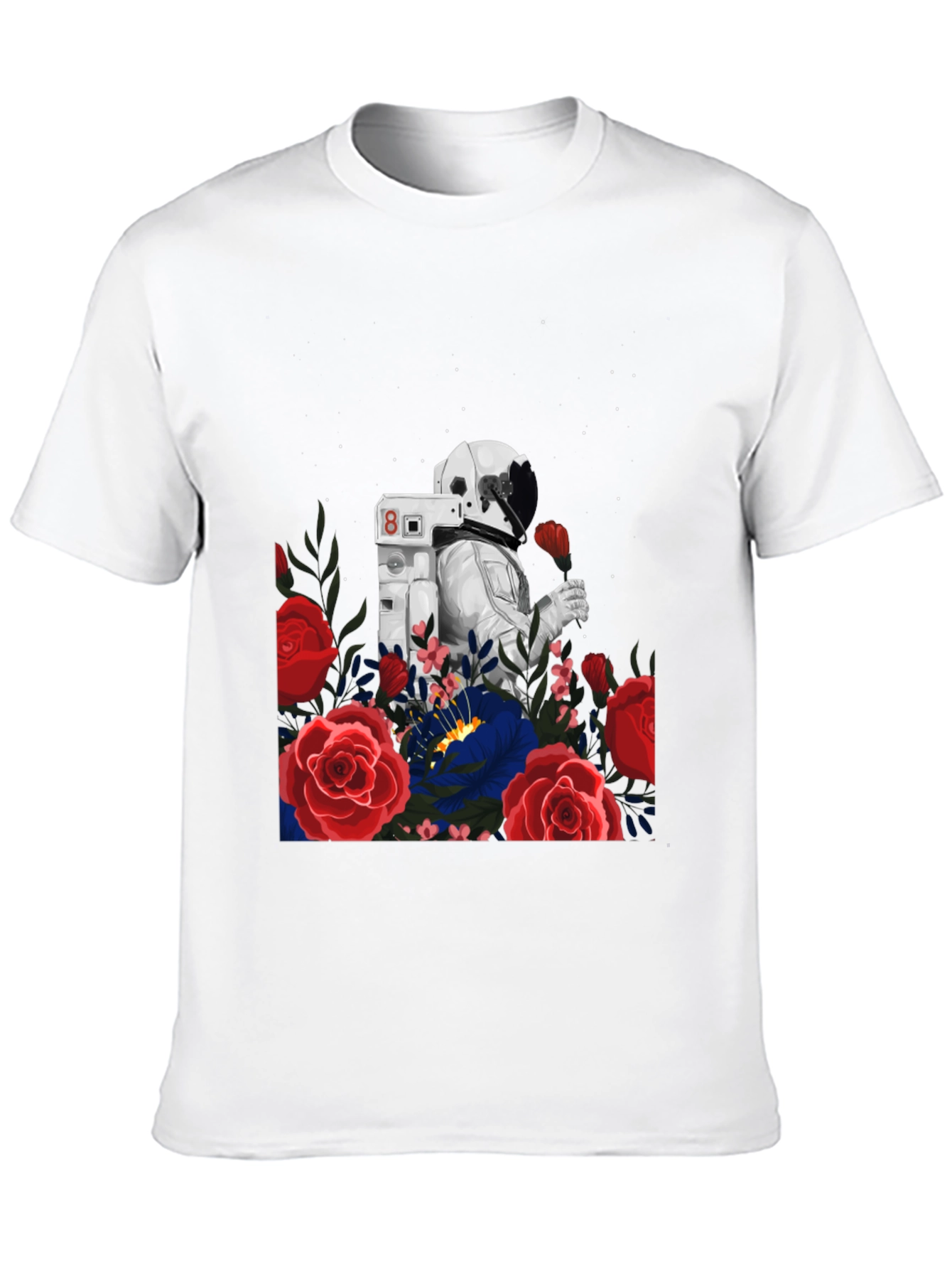 Astronaut and Roses Graphic Tee - Unisex