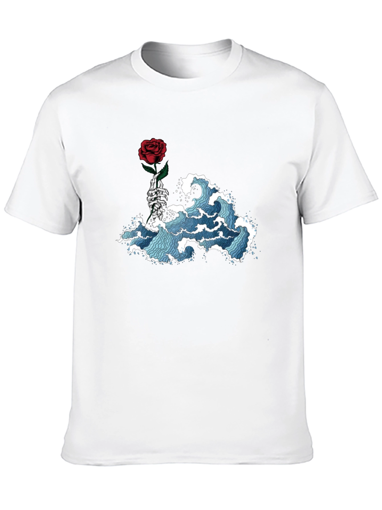 Rose Wave Graphic Tee - Black