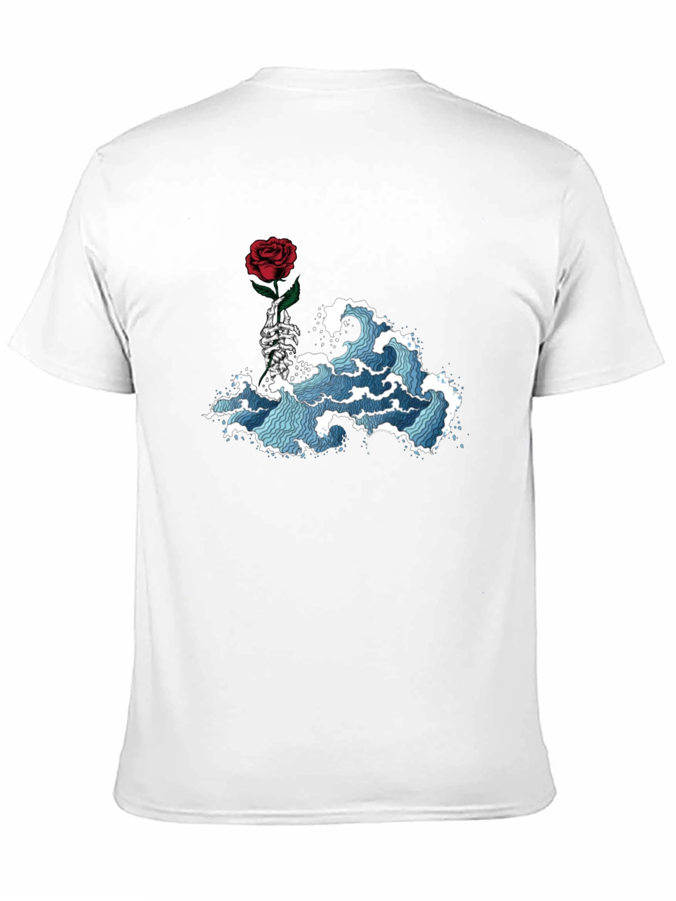 Rose Wave Graphic Tee - Black