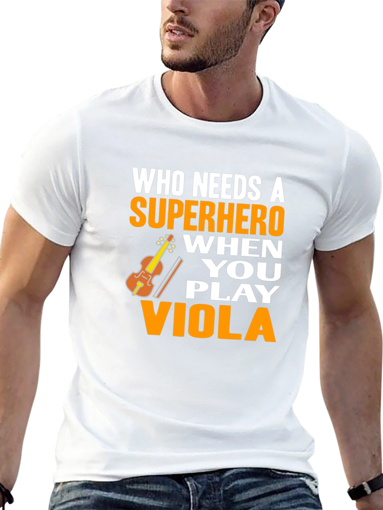 Viola Player Superhero Graphic Tee