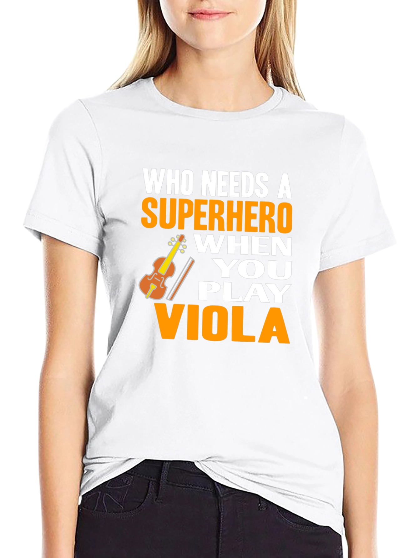 Viola Player Superhero Graphic Tee