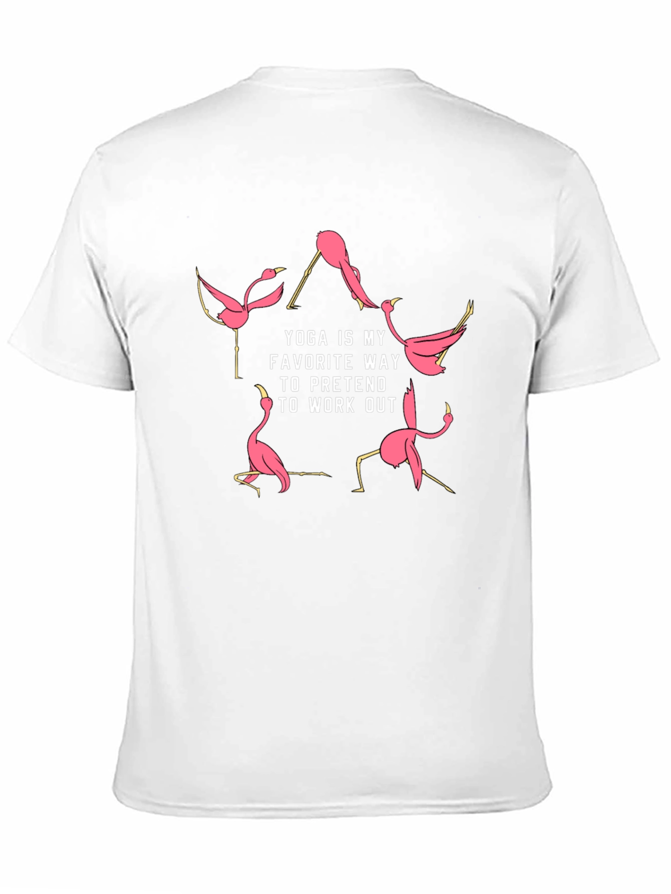 Yoga Flamingo Graphic Tee - Funny Workout Shirt