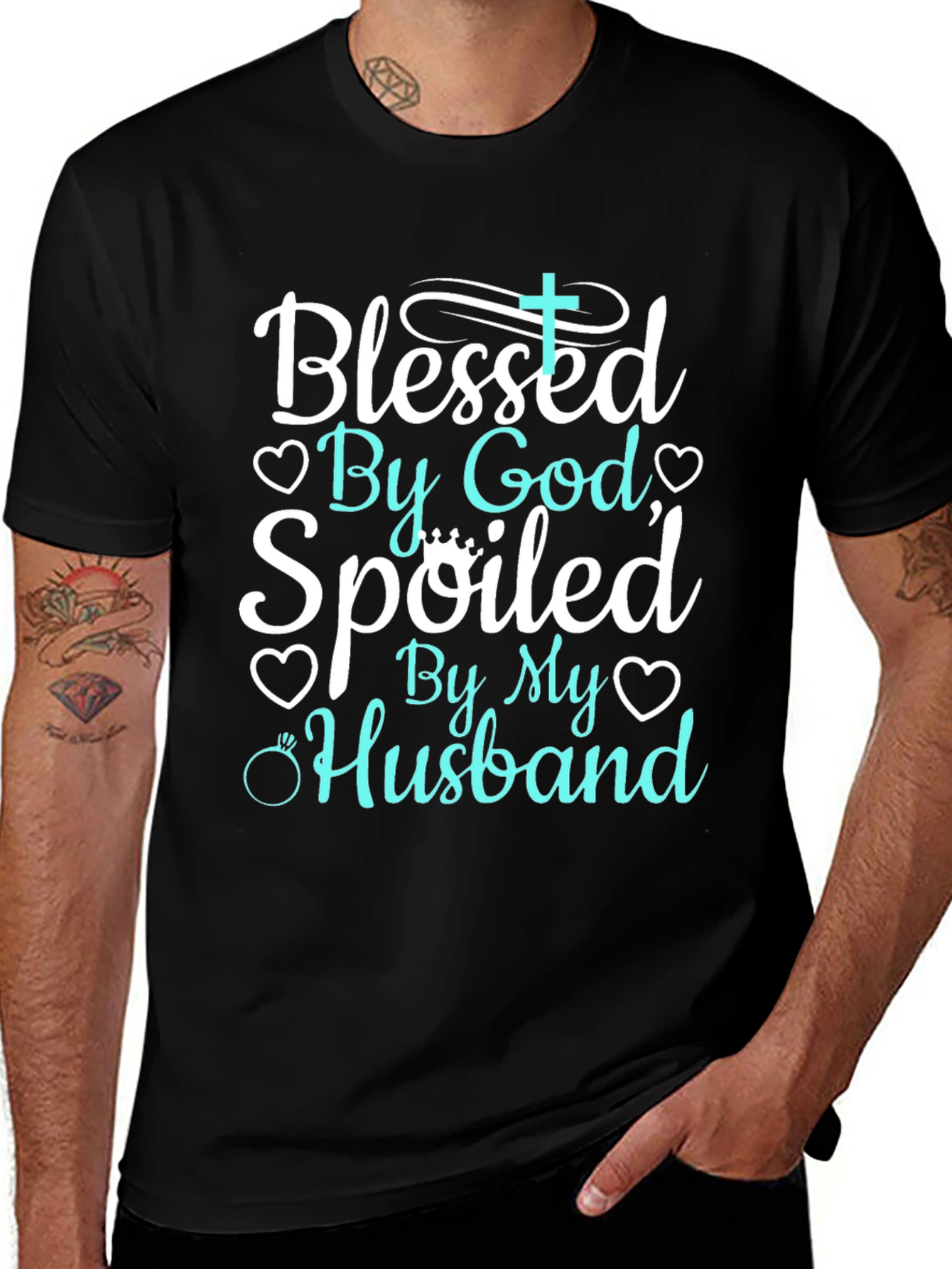 Blessed By God Spoiled By My Husband Tee