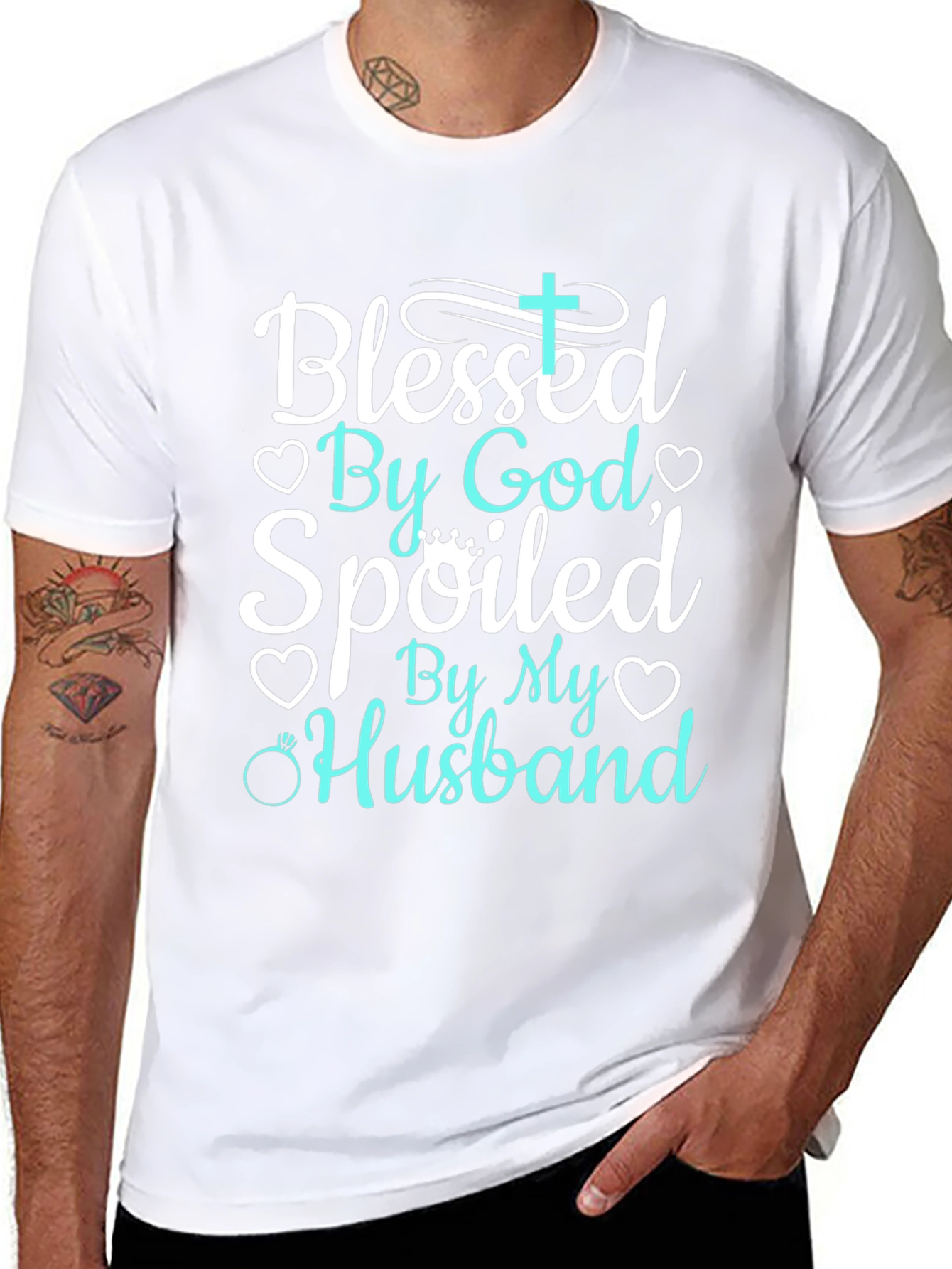 Blessed By God Spoiled By My Husband Tee
