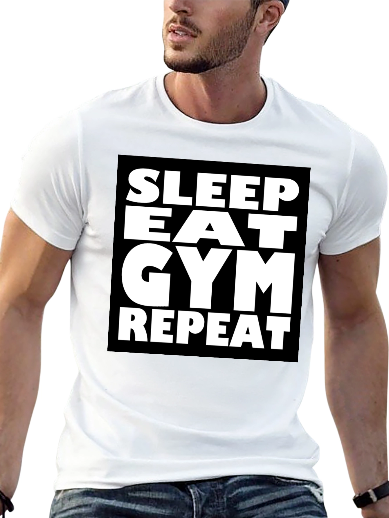 Sleep Eat Gym Repeat Graphic Tee