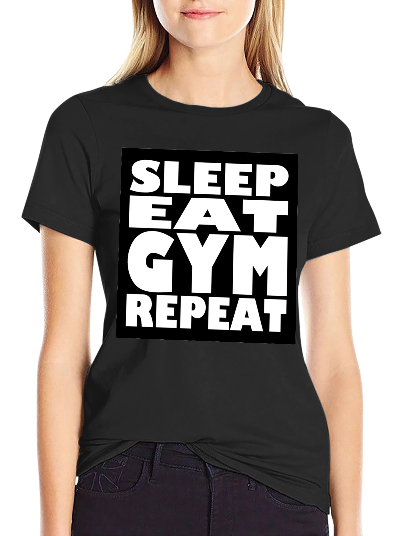 Sleep Eat Gym Repeat Graphic Tee