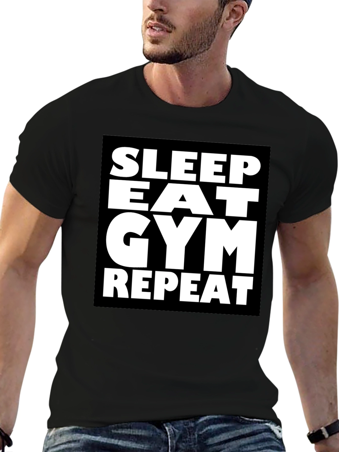 Sleep Eat Gym Repeat Graphic Tee