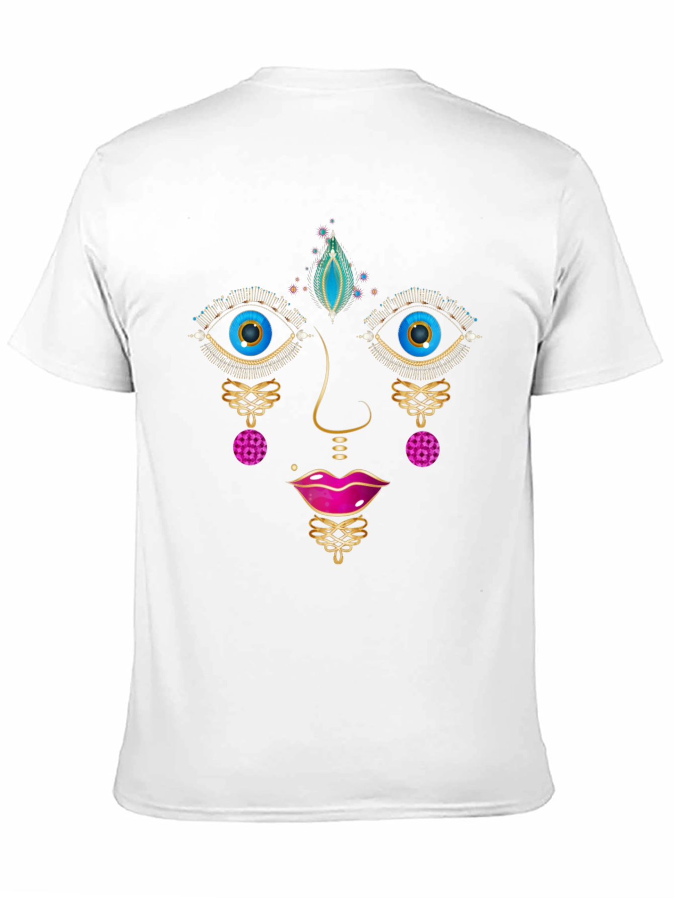 Abstract Face Graphic Tee - Unisex Black T-Shirt