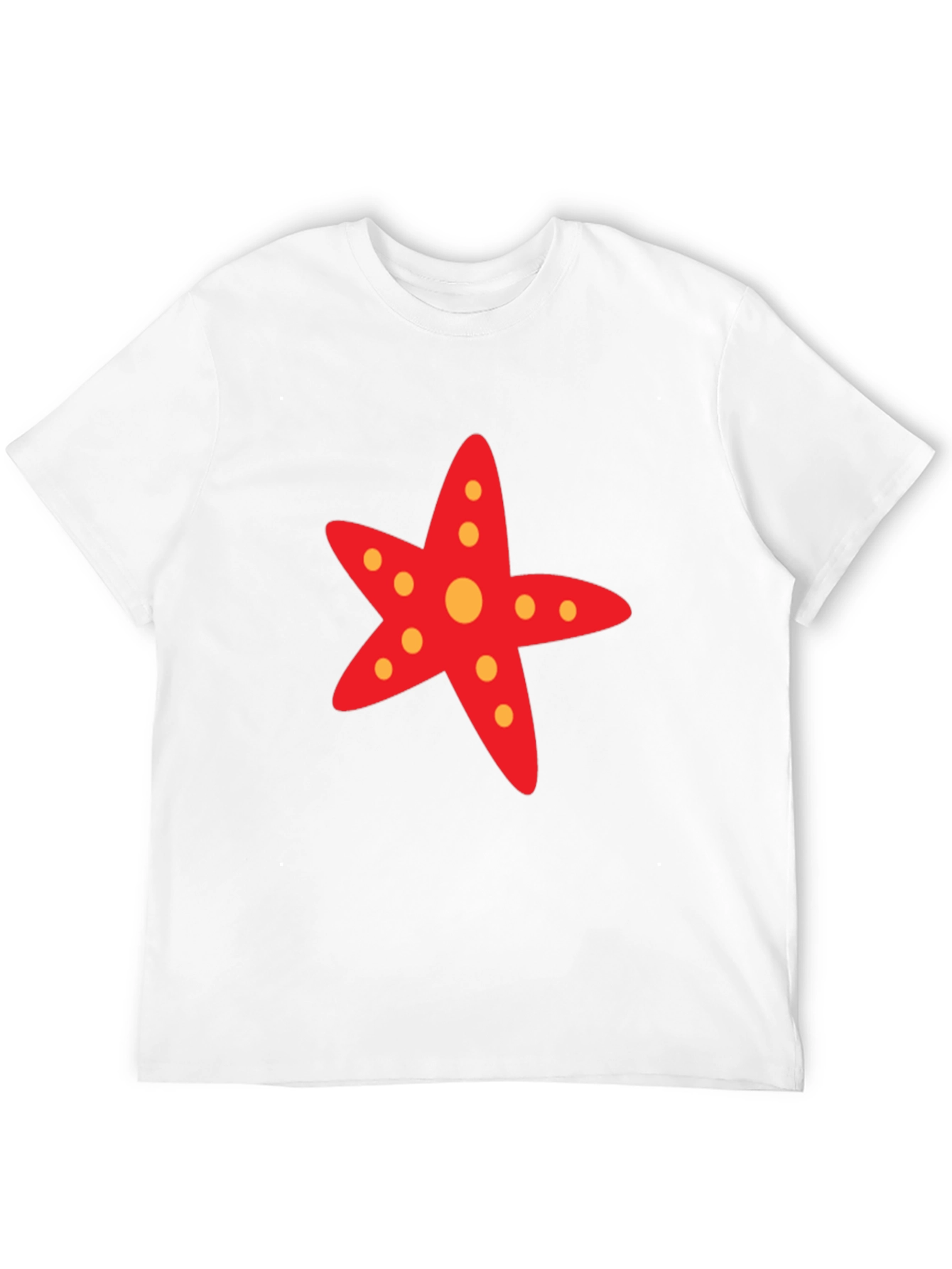 Starfish Graphic Tee - Black Cotton Casual T-Shirt