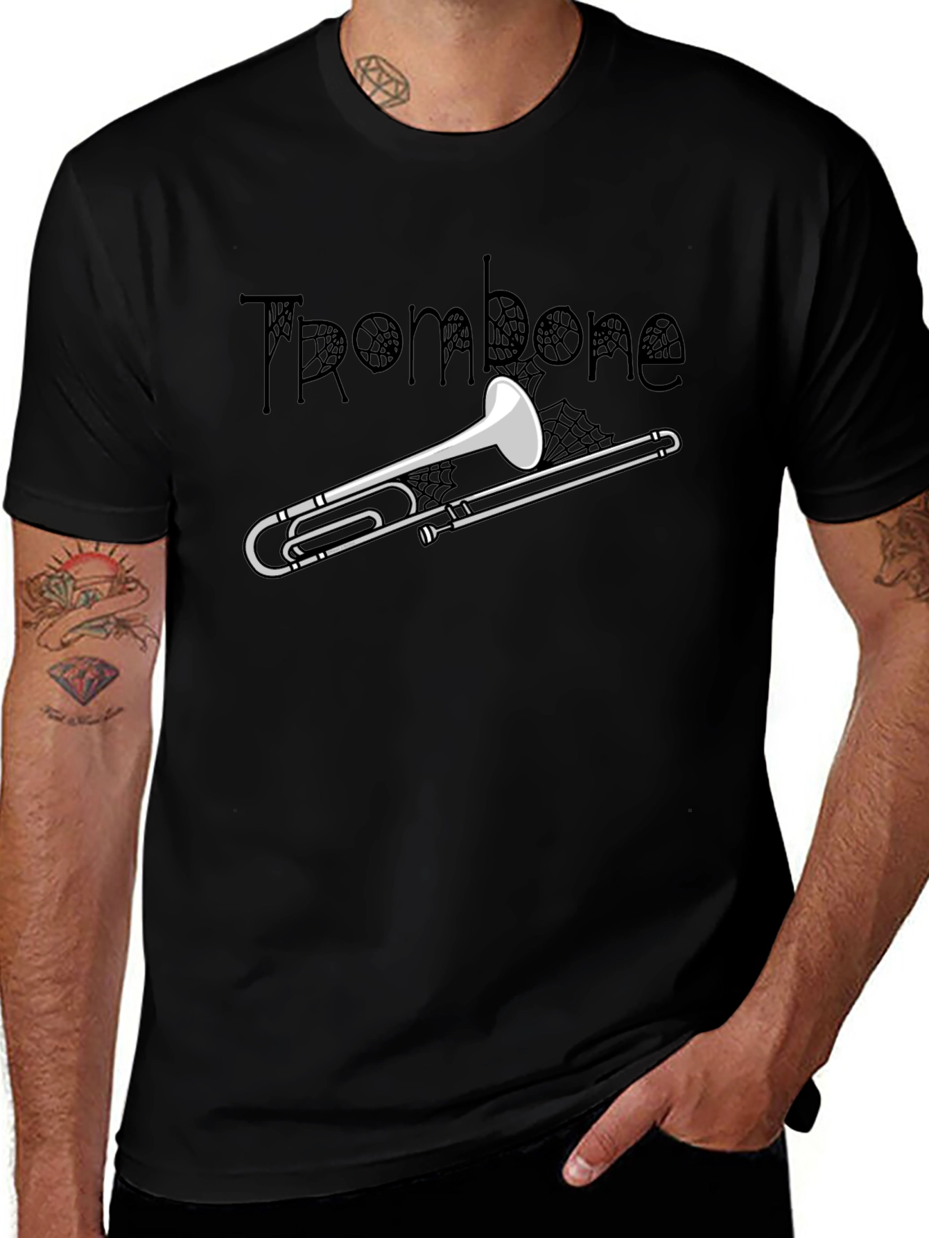 Trombone Halloween Graphic Tee