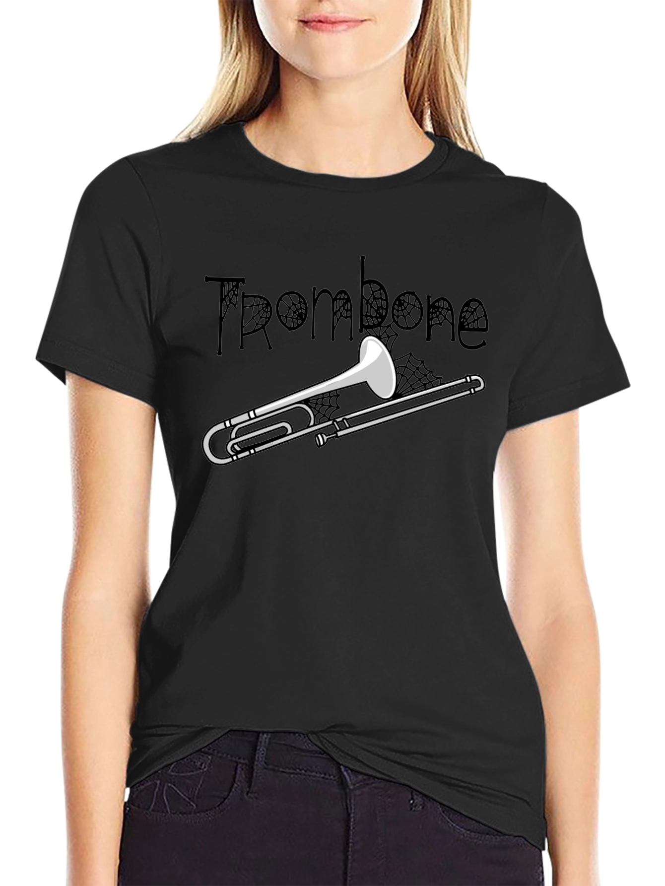 Trombone Halloween Graphic Tee
