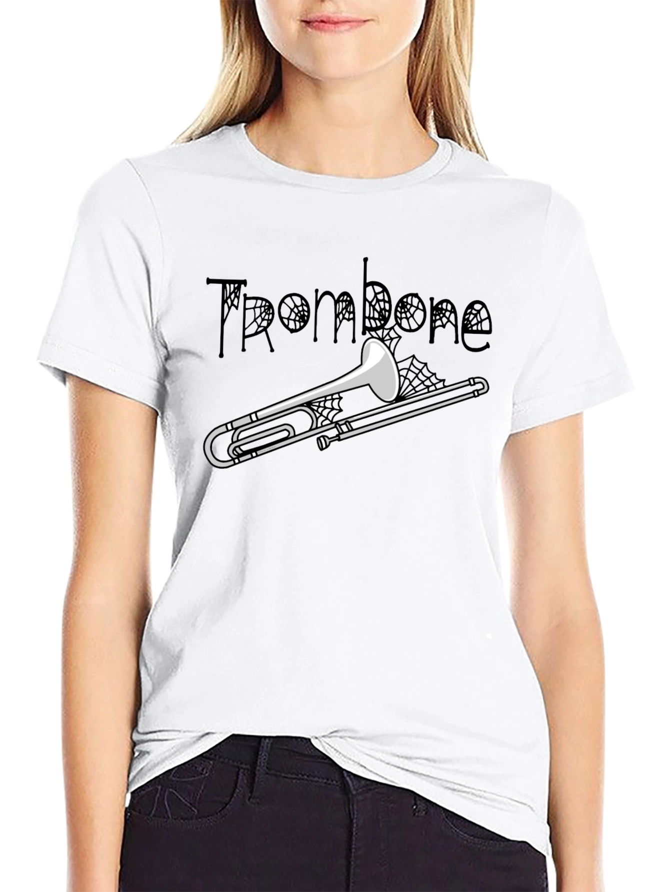 Trombone Halloween Graphic Tee