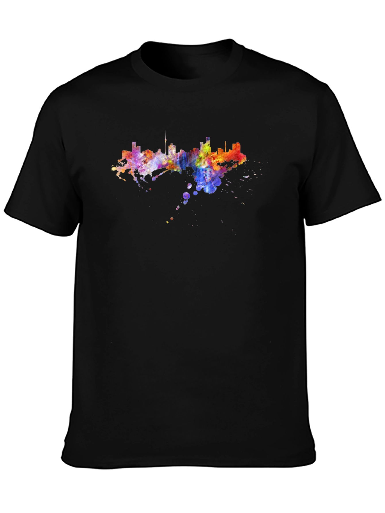 Vibrant Skyline Graphic Tee