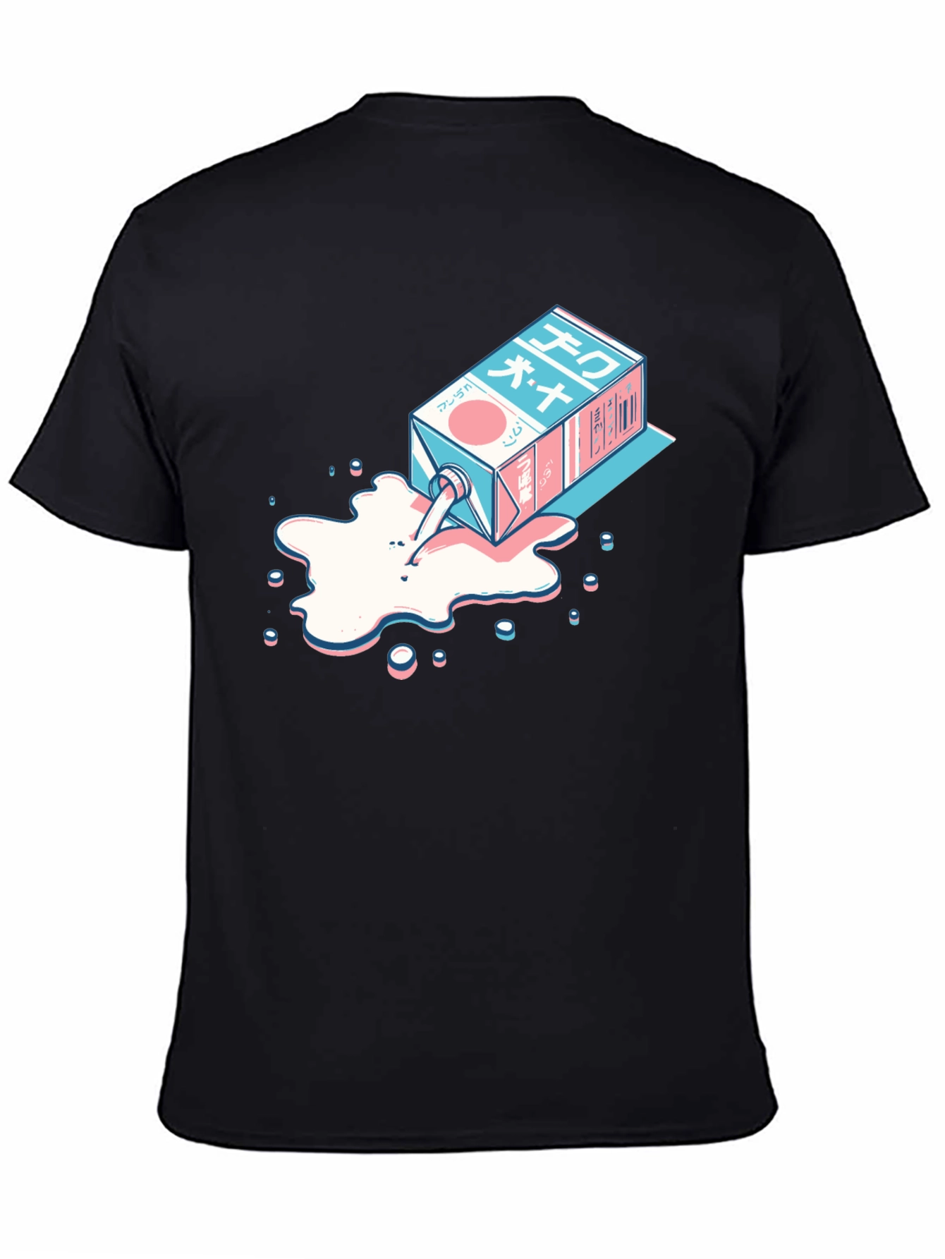 Anime Milk Carton Spill Graphic Tee - Cool Streetwear