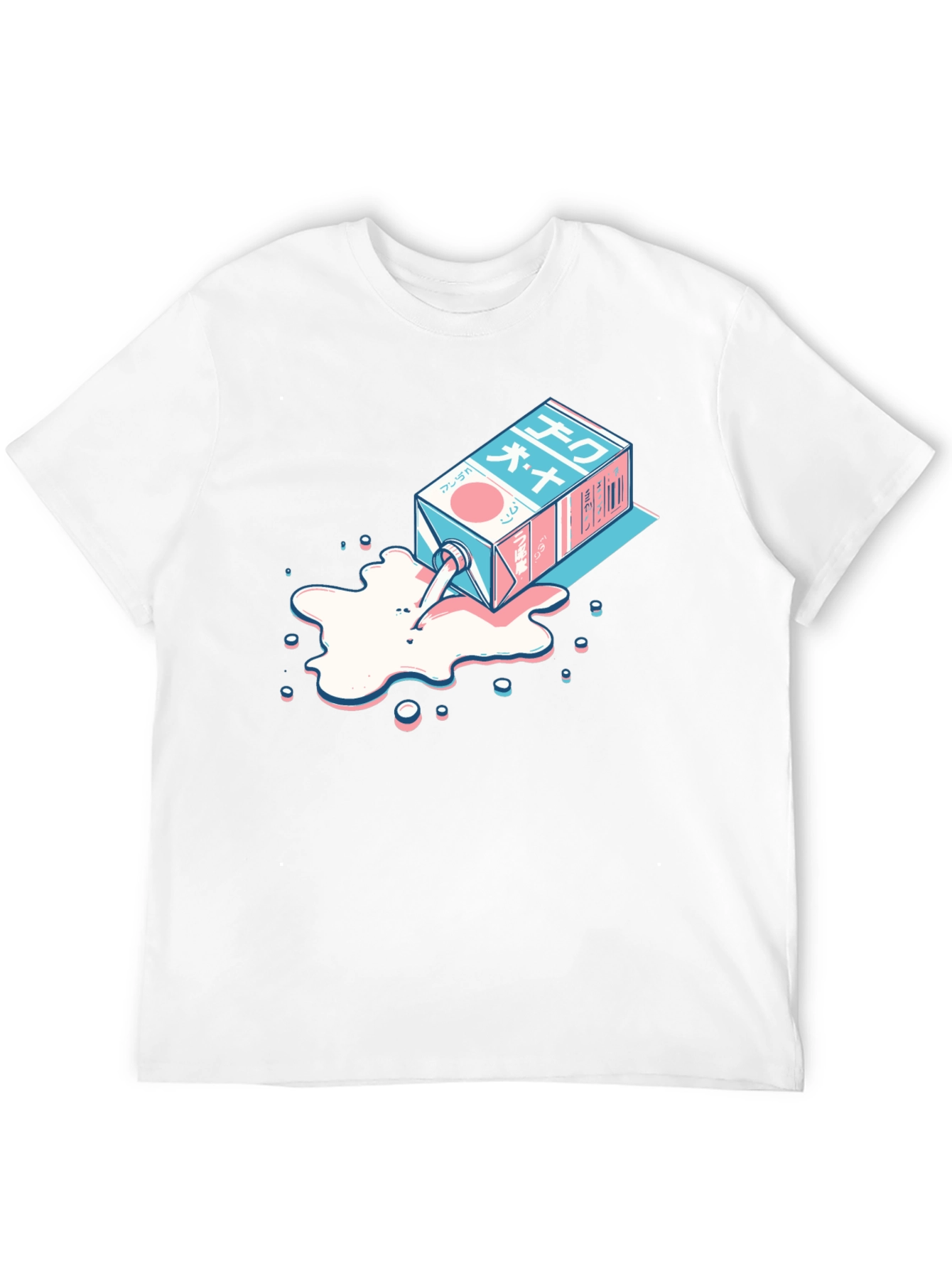 Anime Milk Carton Spill Graphic Tee - Cool Streetwear