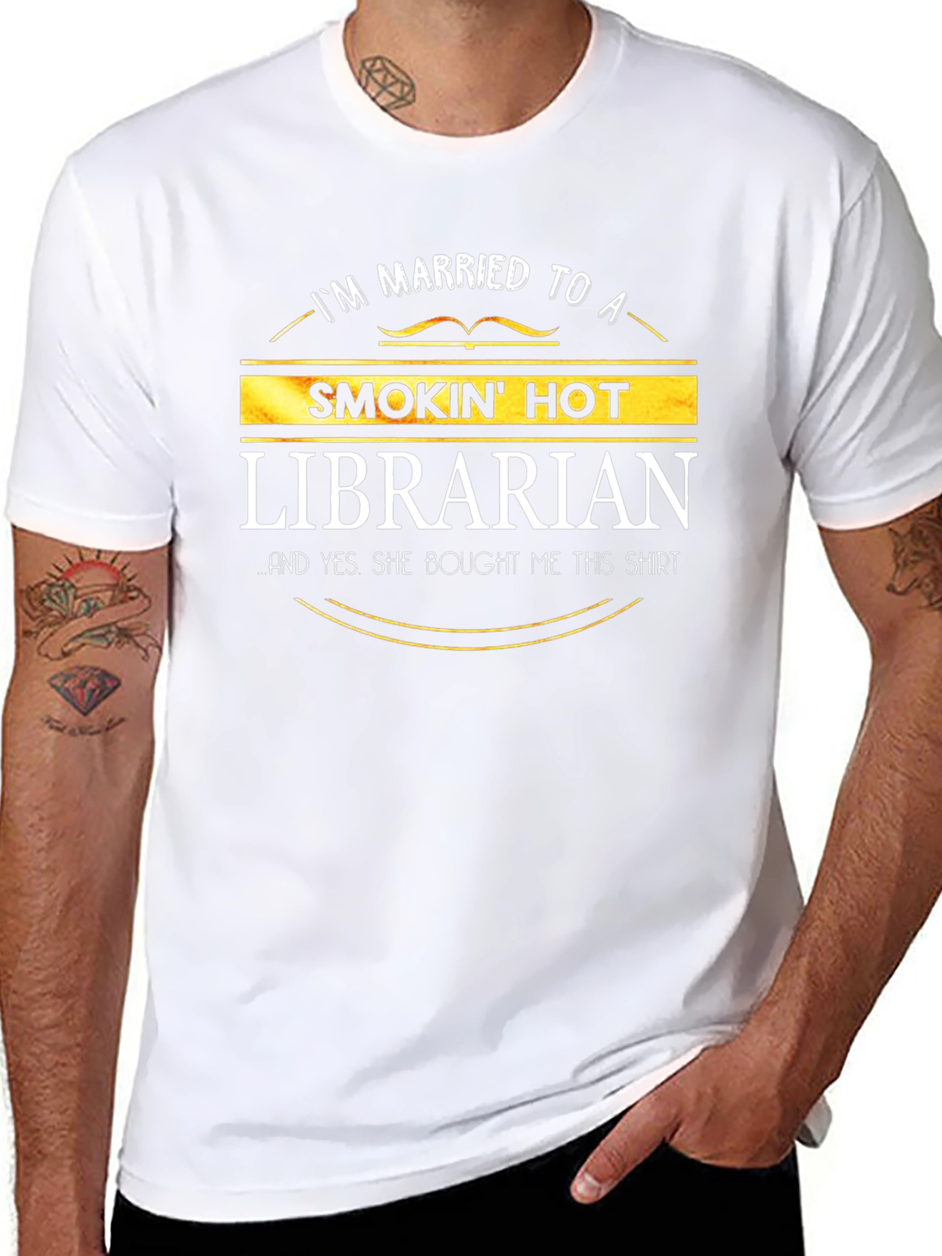 Smokin Hot Librarian T-Shirt - Husband Gift