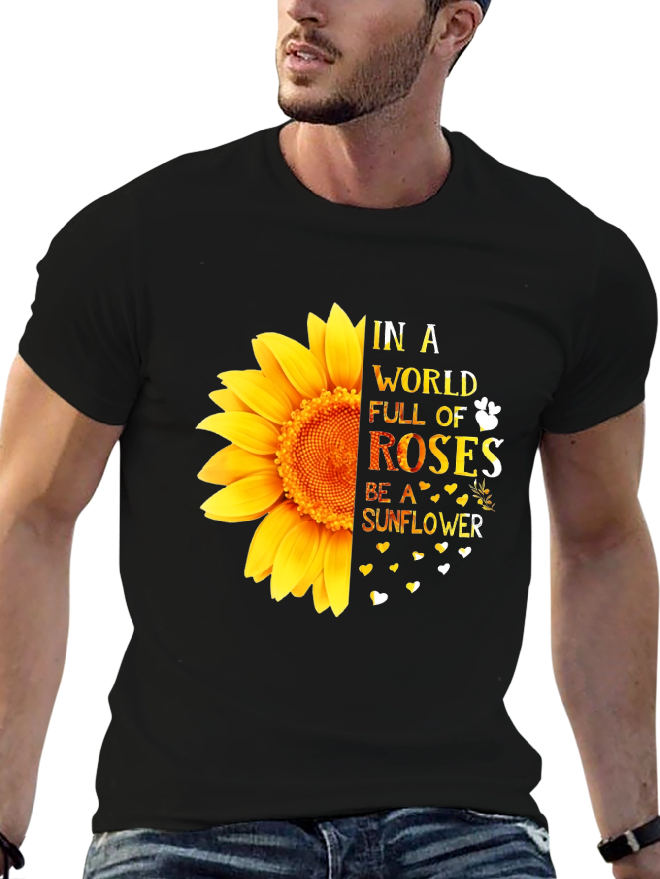 Sunflower Graphic Tee - Inspirational Quote Shirt