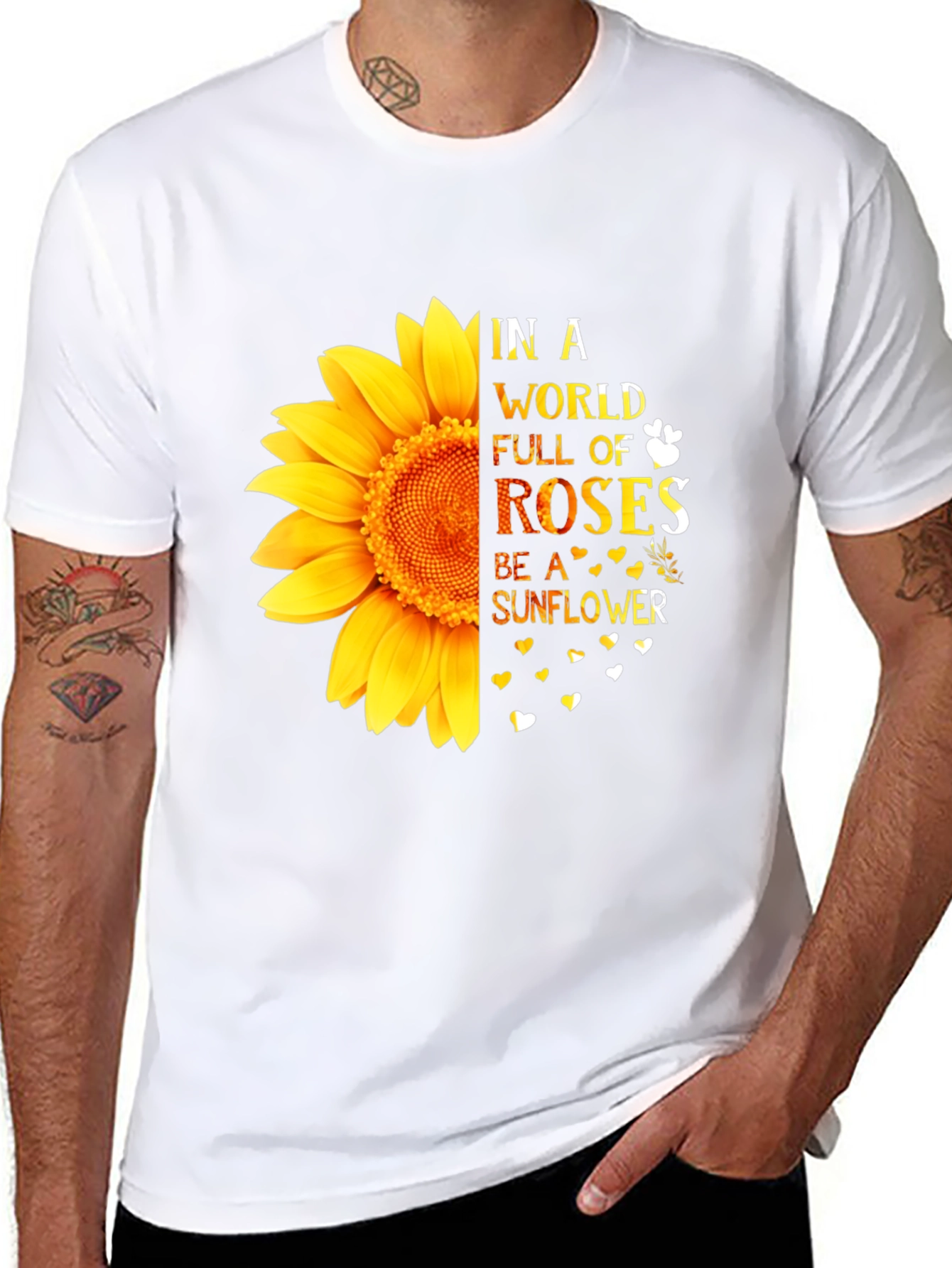 Sunflower Graphic Tee - Inspirational Quote Shirt
