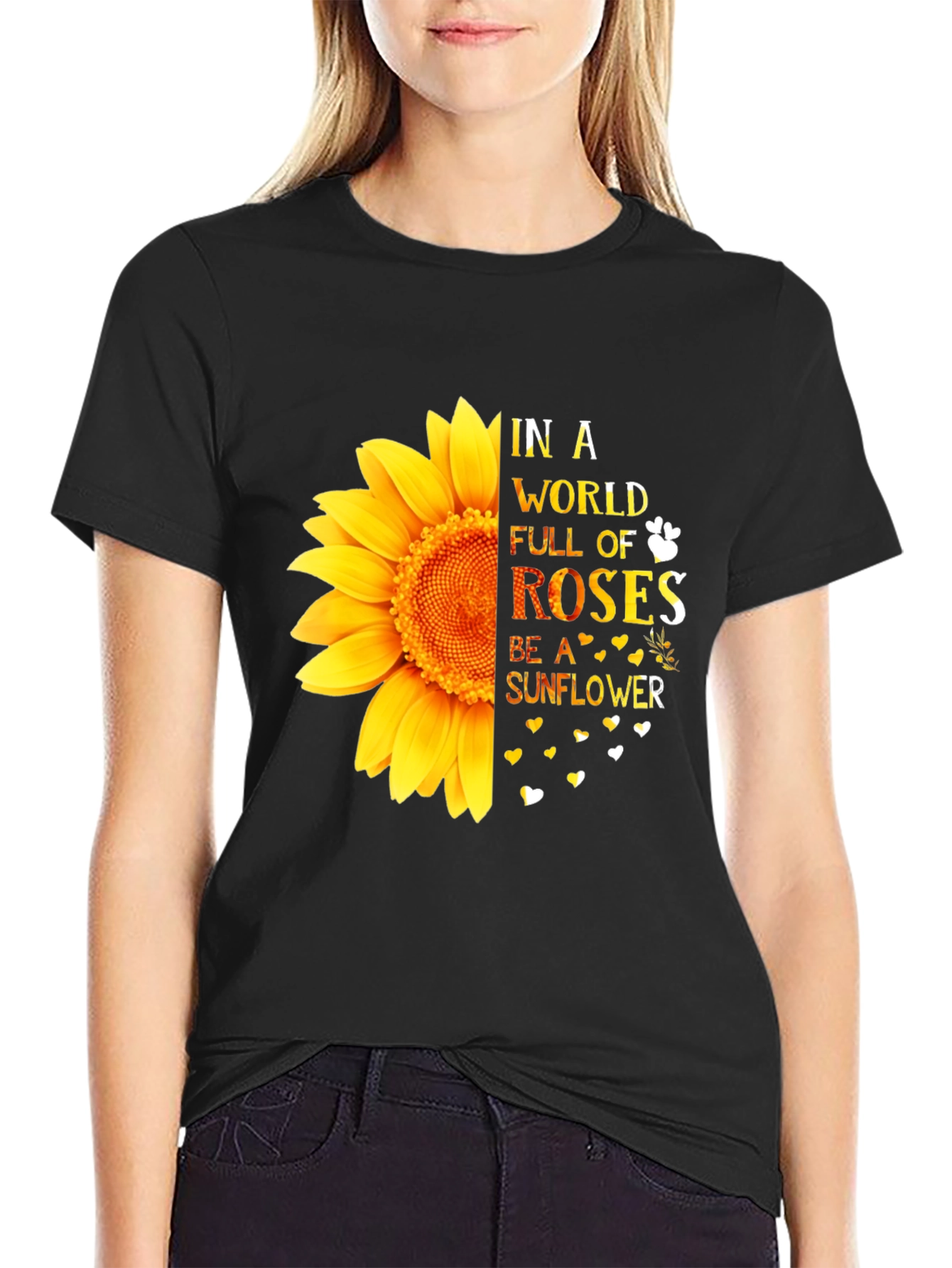 Sunflower Graphic Tee - Inspirational Quote Shirt