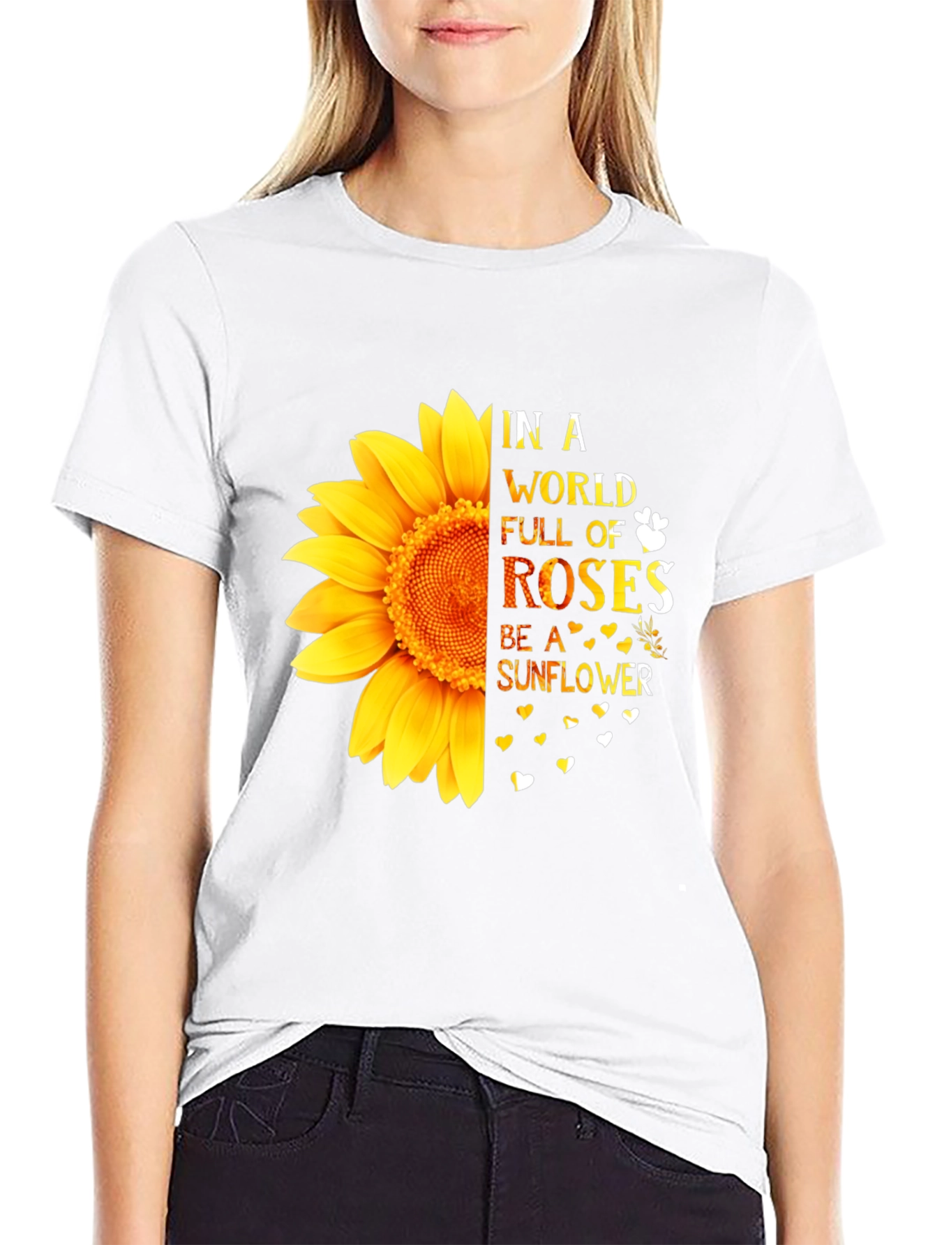Sunflower Graphic Tee - Inspirational Quote Shirt
