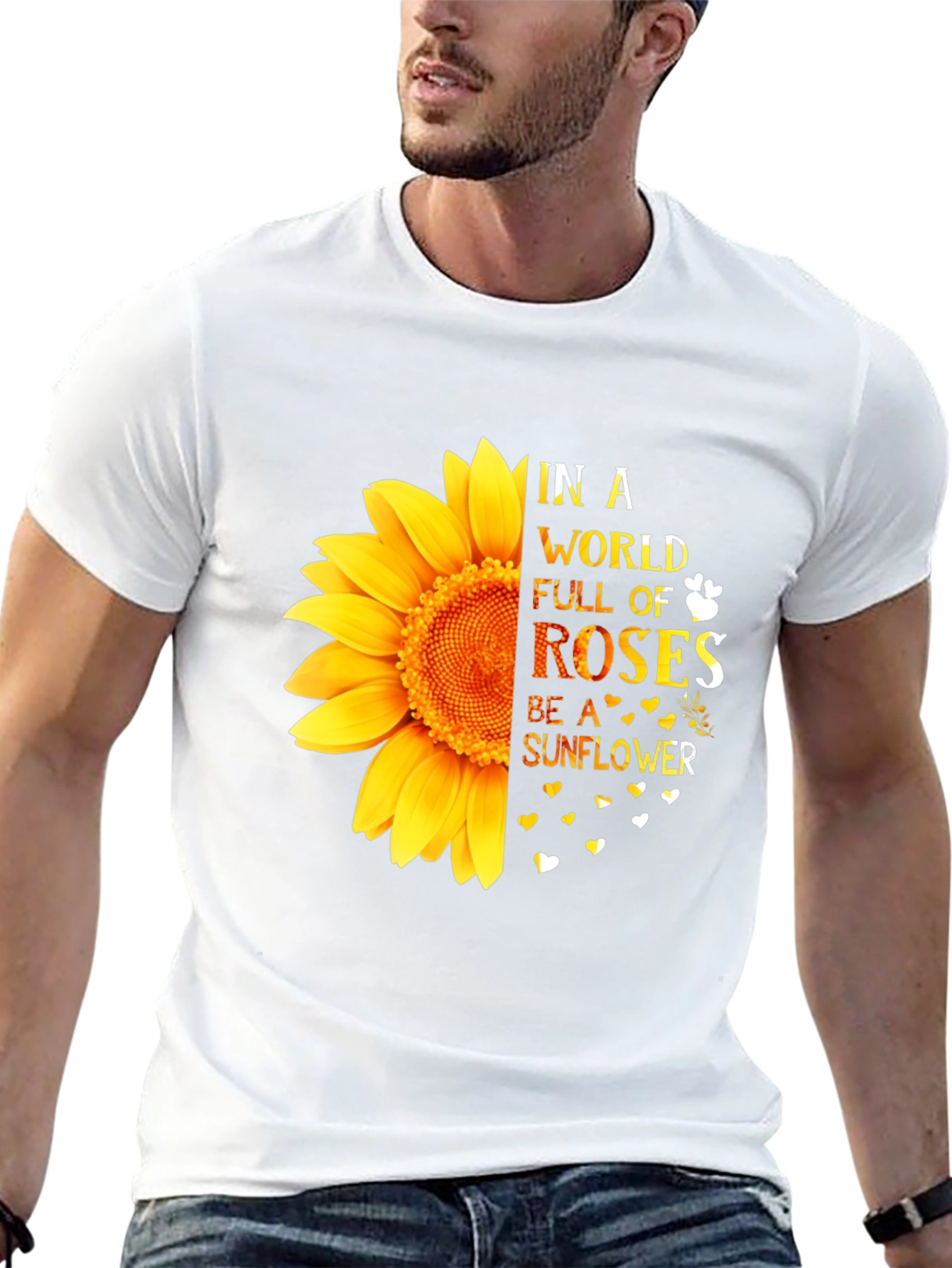 Sunflower Graphic Tee - Inspirational Quote Shirt