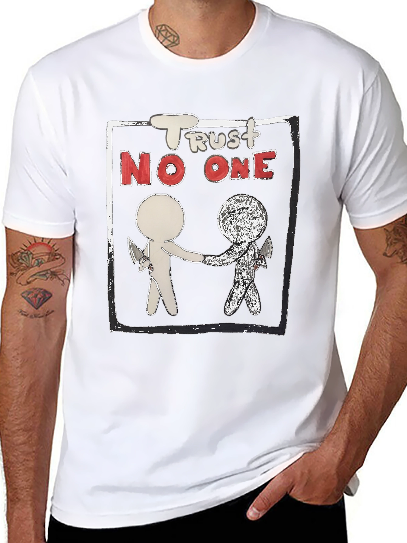 Trust No One Graphic Tee - Mens