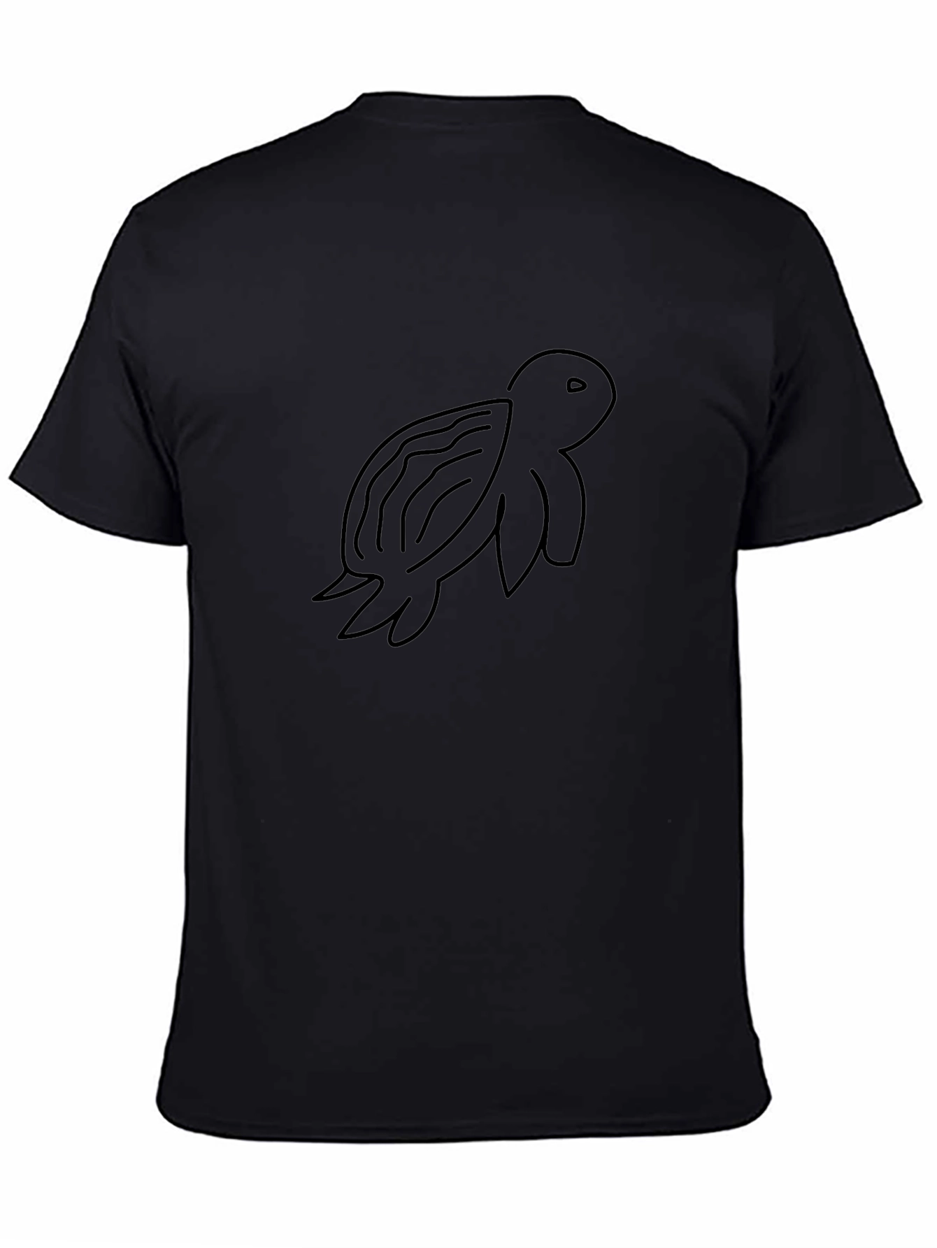Turtle Graphic Black T-Shirt - Casual Comfort
