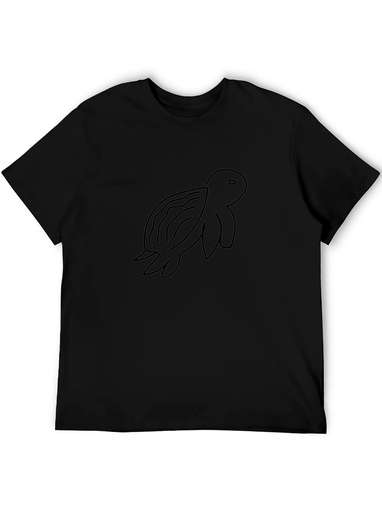 Turtle Graphic Black T-Shirt - Casual Comfort