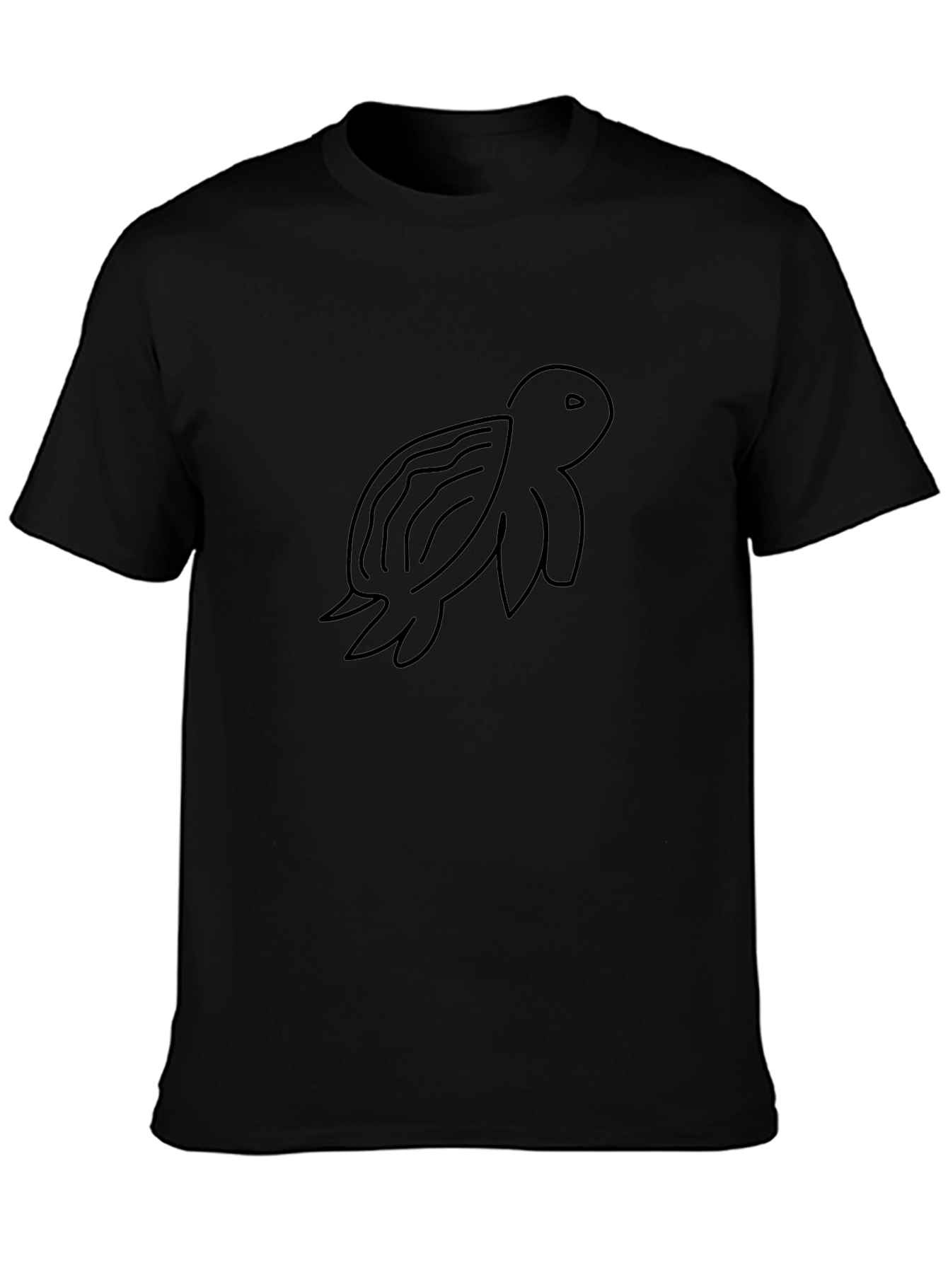 Turtle Graphic Black T-Shirt - Casual Comfort