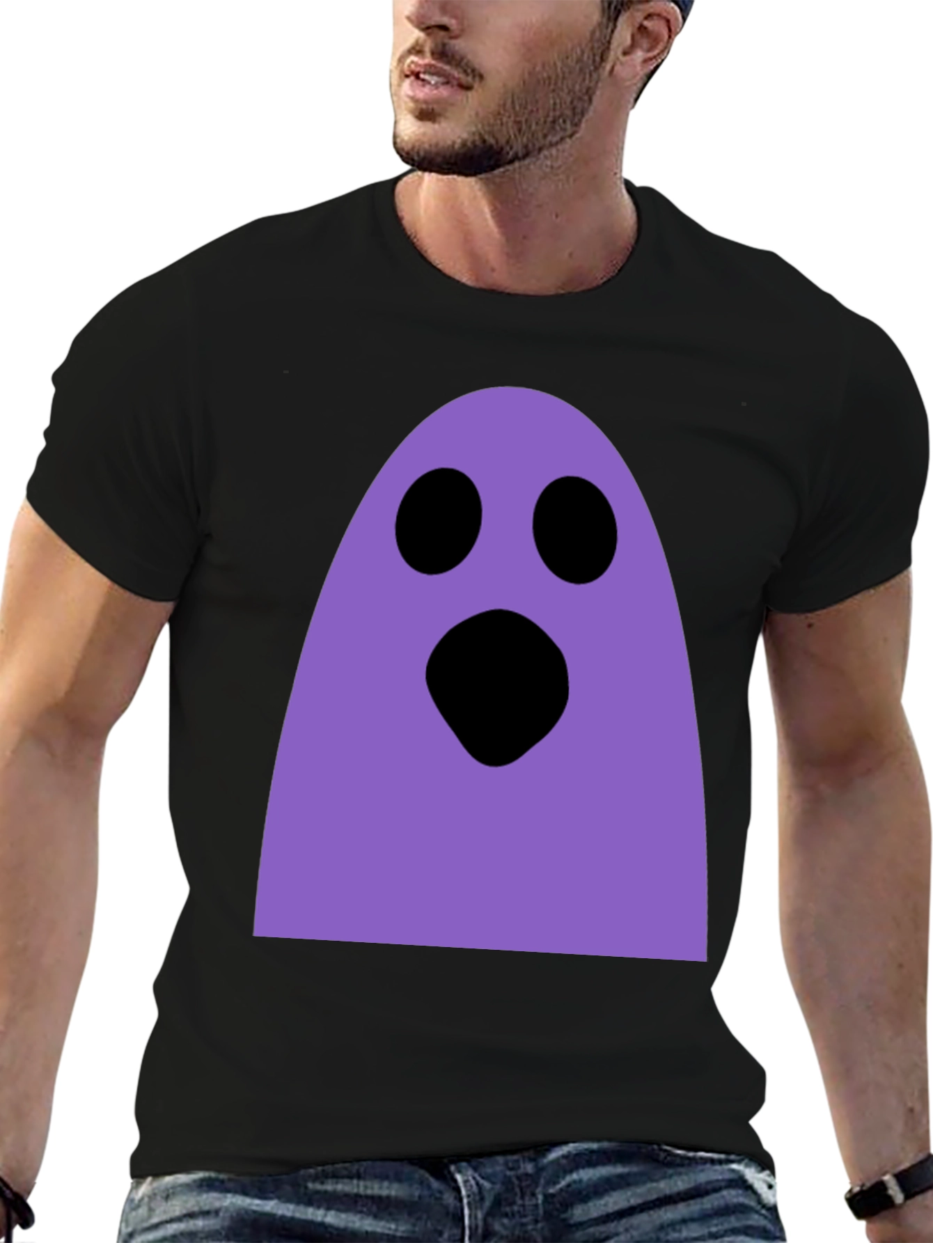 Spooky Ghost Graphic Tee - Halloween Fun